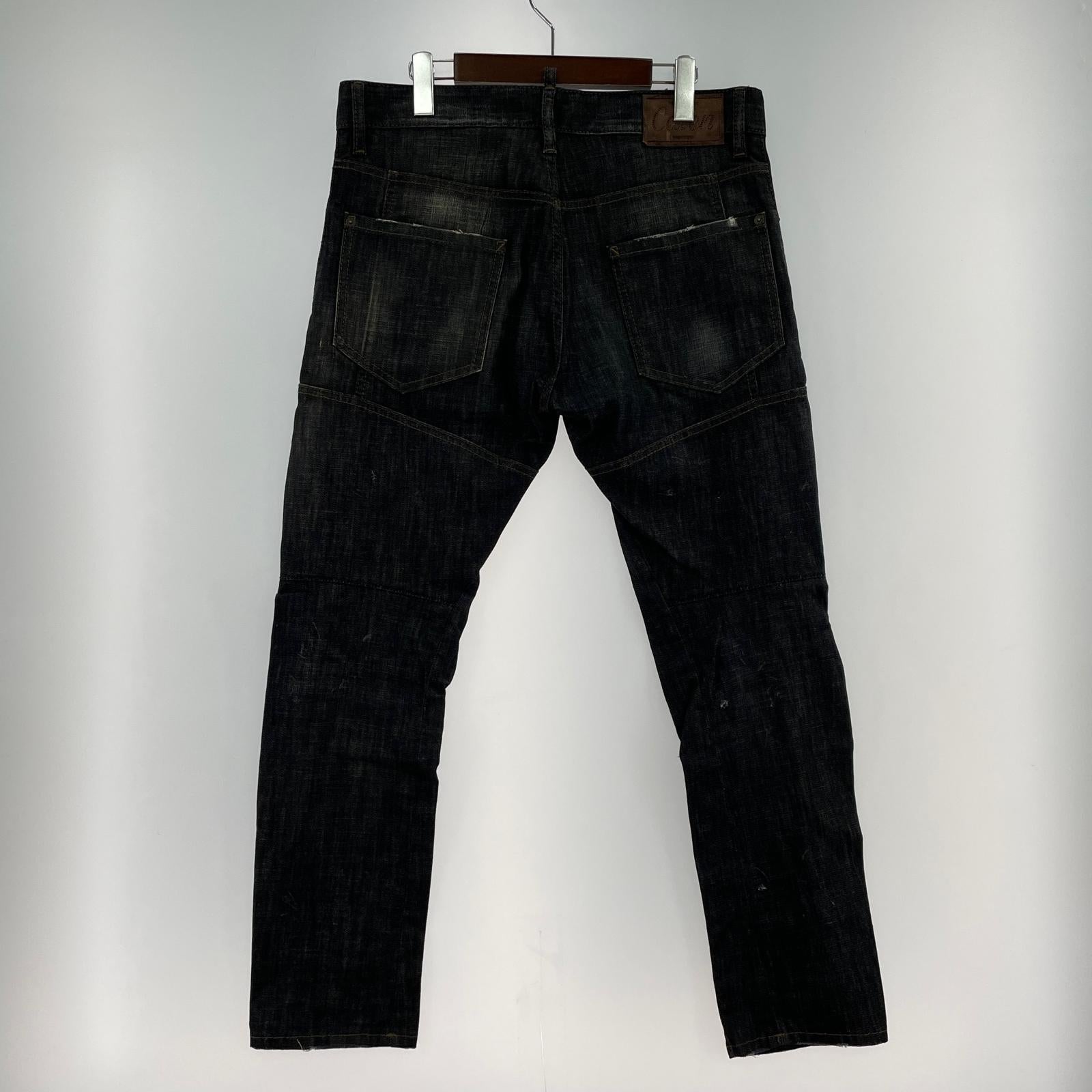デニムパンツ DSQUARED2 Tidy Biker Jean 加工デニムパンツ 48 ブラック 48 ブラック