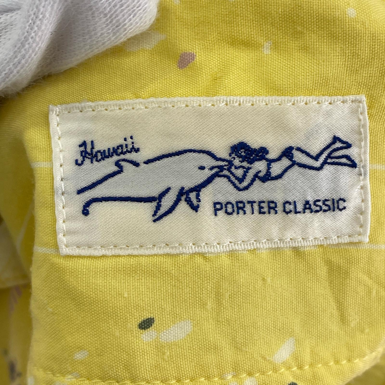 半袖シャツ Porter Classic ALOHA SHIRT FRENCH FILM アロハシャツ L イエロー L イエロー