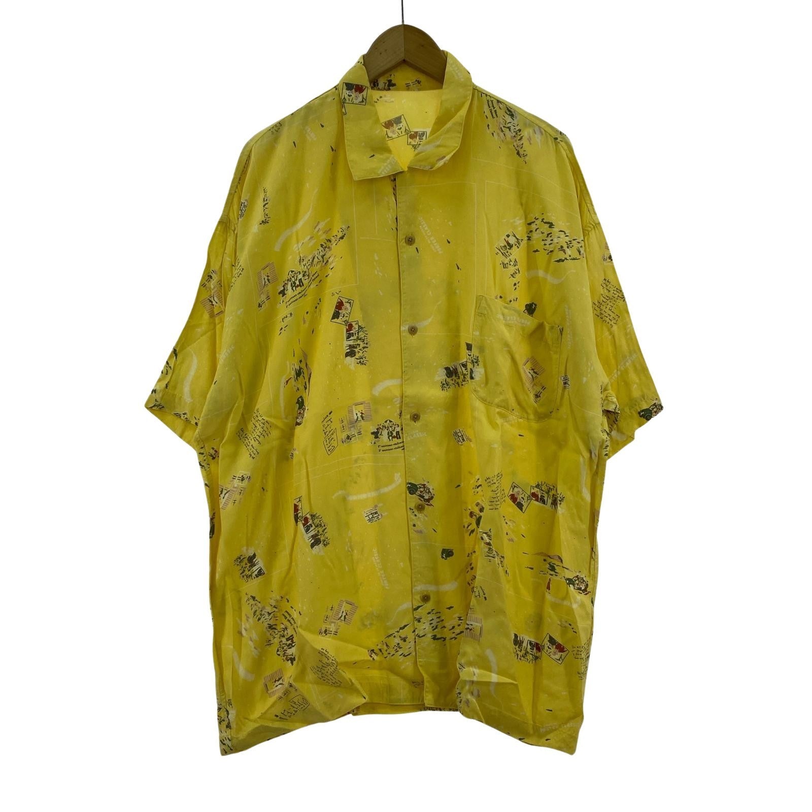 半袖シャツ Porter Classic ALOHA SHIRT FRENCH FILM アロハシャツ L イエロー L イエロー