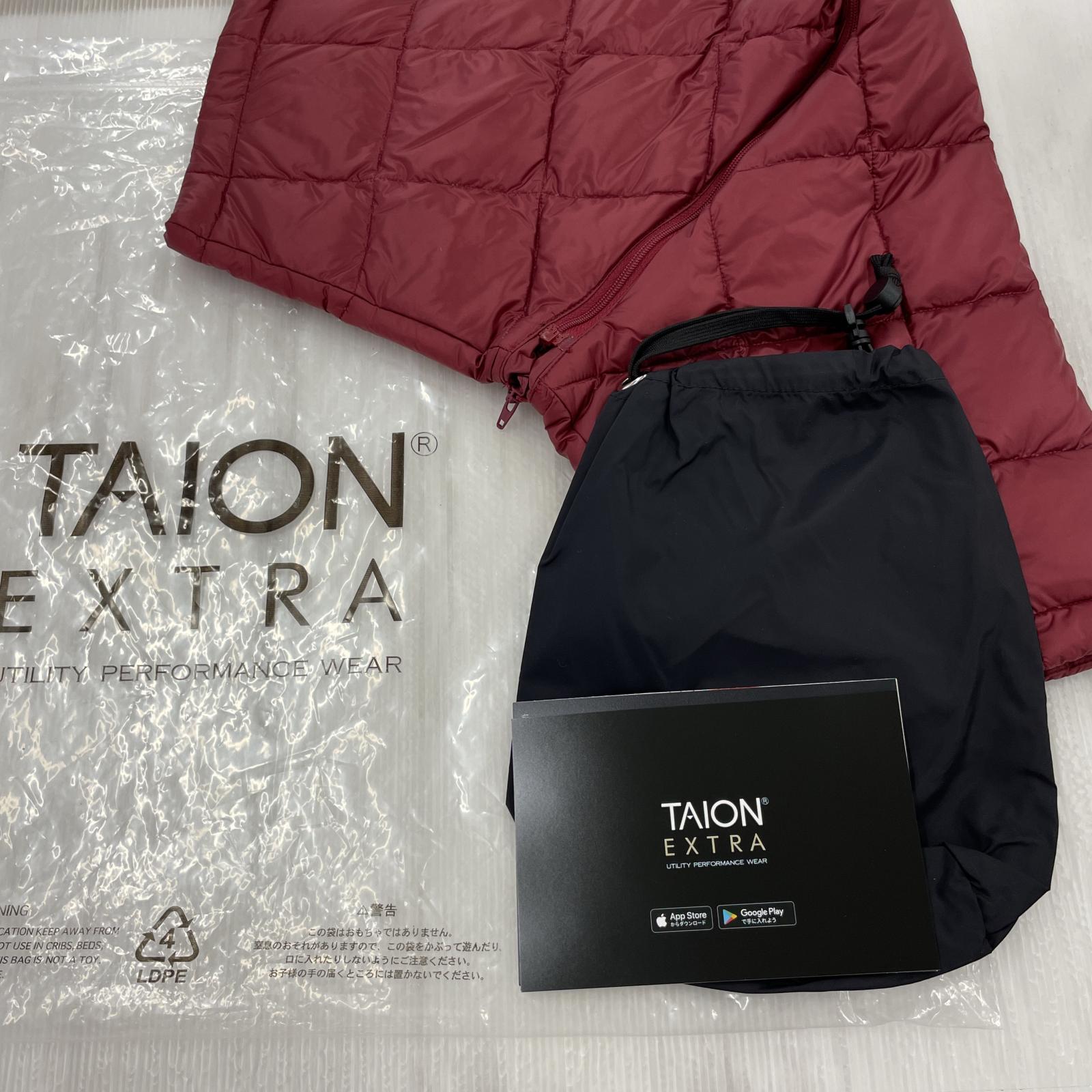 ダウンジャケット TAION extra バーガンディ L