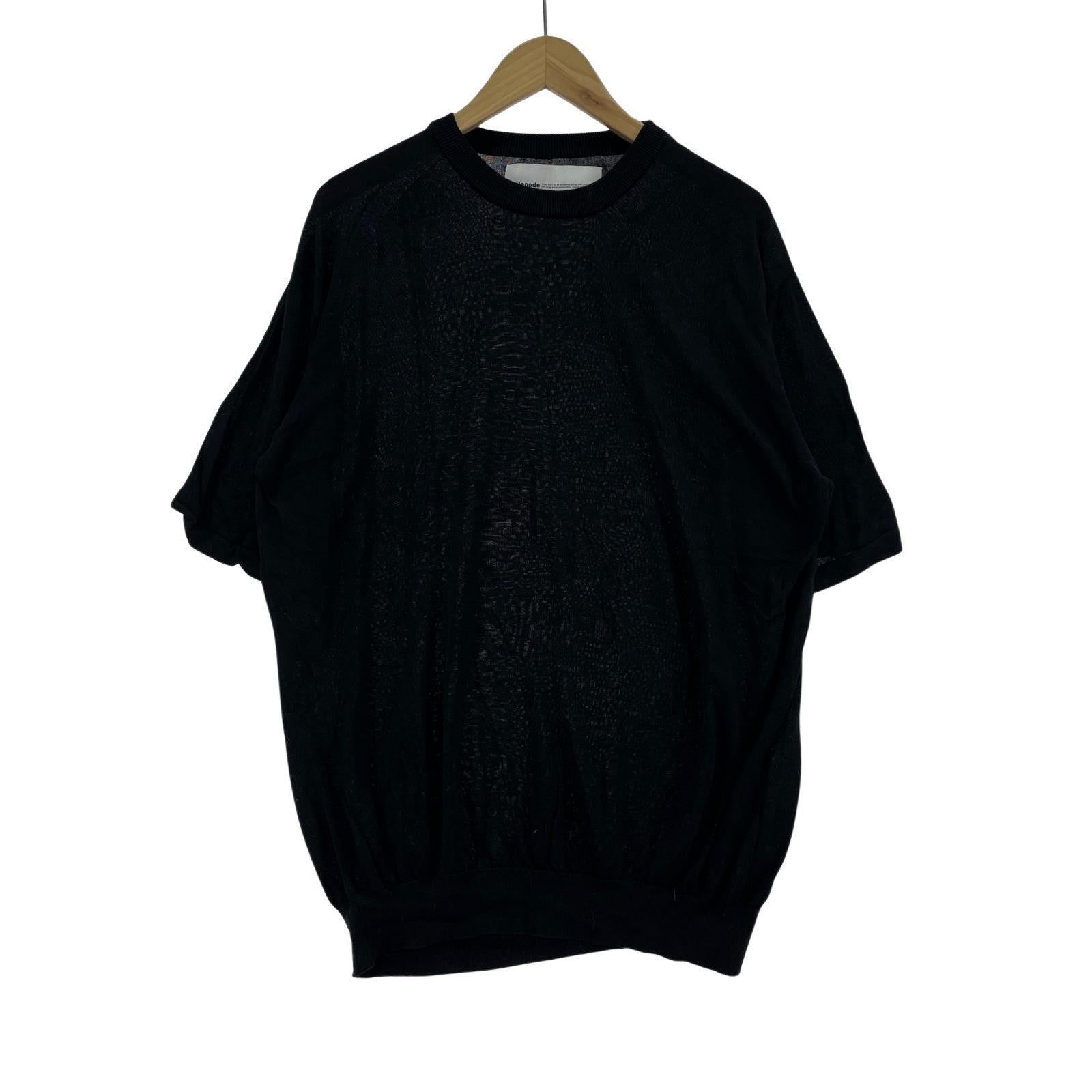 半袖Tシャツ walenode silk Sheer knit T-shirts 2 ブラック ブラック
