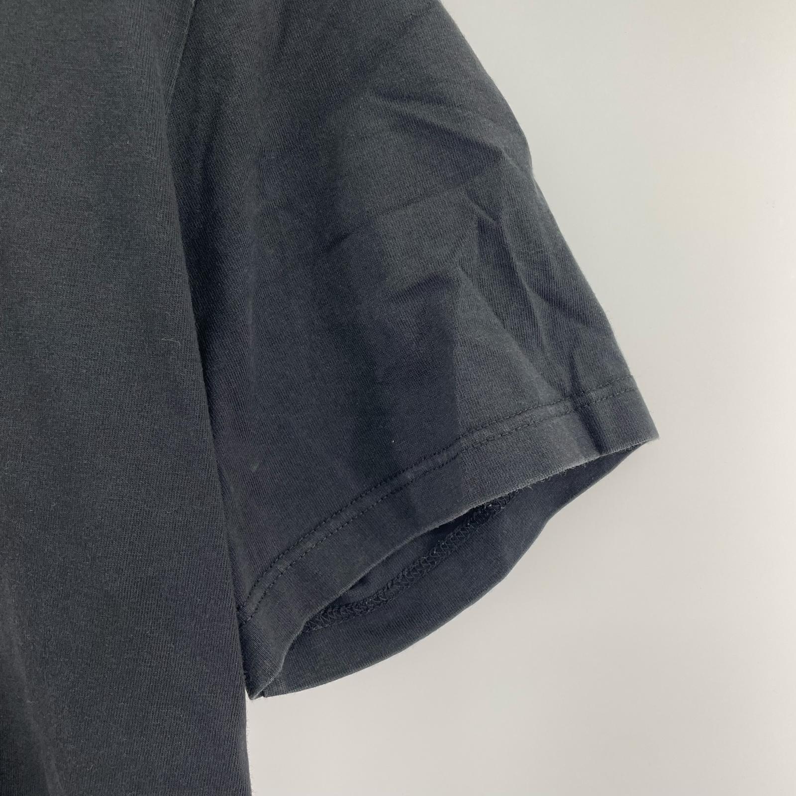 半袖Tシャツ ペイントプリントロゴ 黒 (M) M ブラック