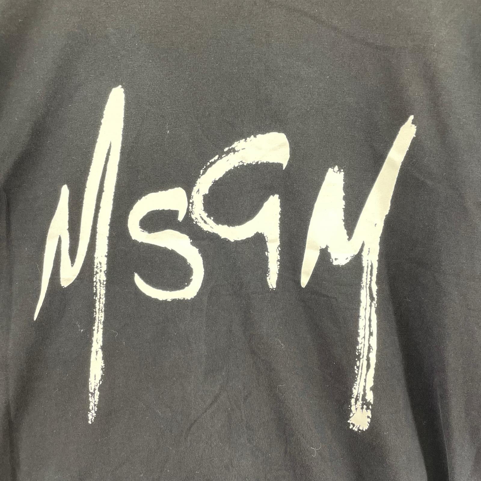 半袖Tシャツ ペイントプリントロゴ 黒 (M) M ブラック