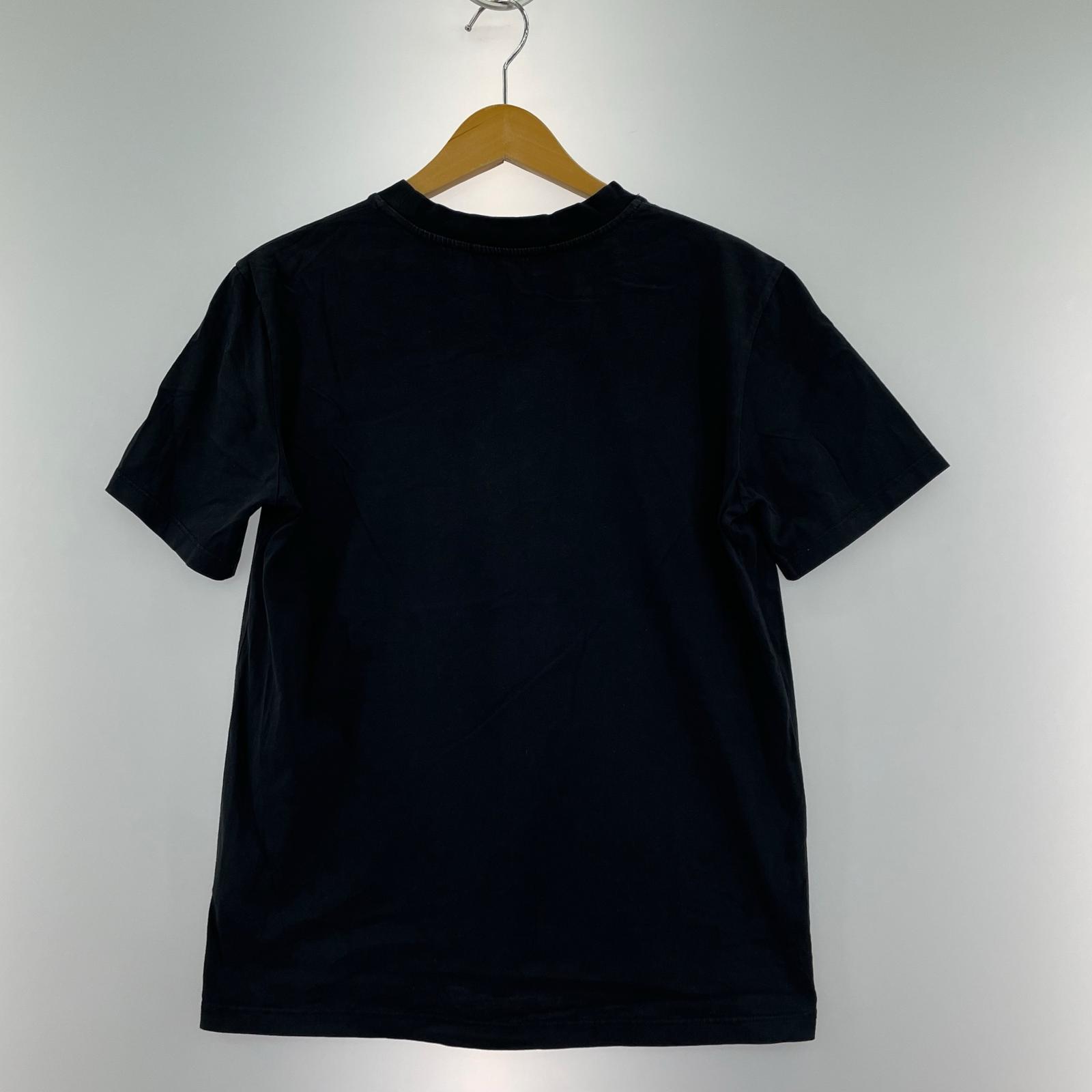 半袖Tシャツ ペイントプリントロゴ 黒 (M) M ブラック