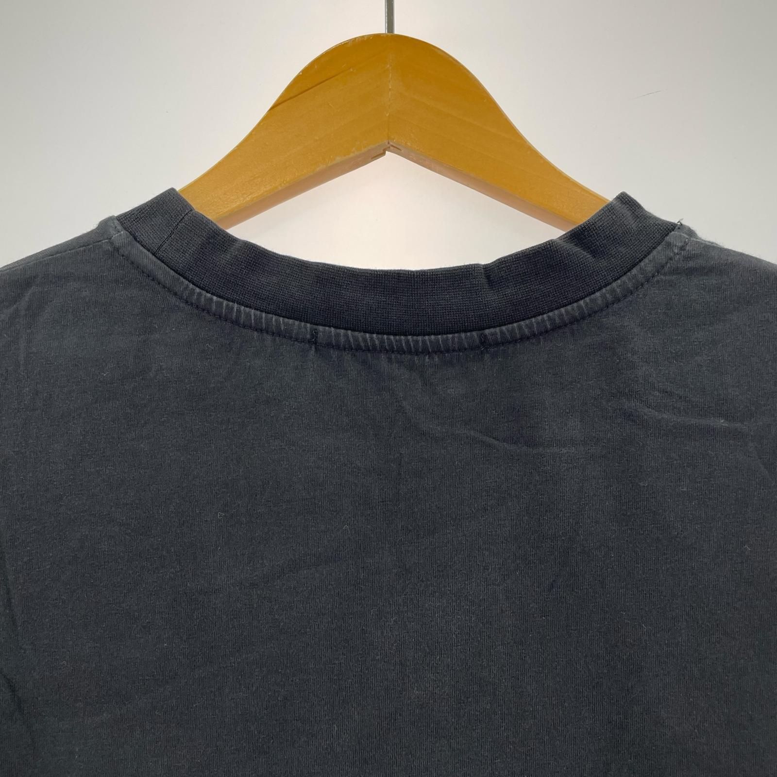 半袖Tシャツ ペイントプリントロゴ 黒 (M) M ブラック