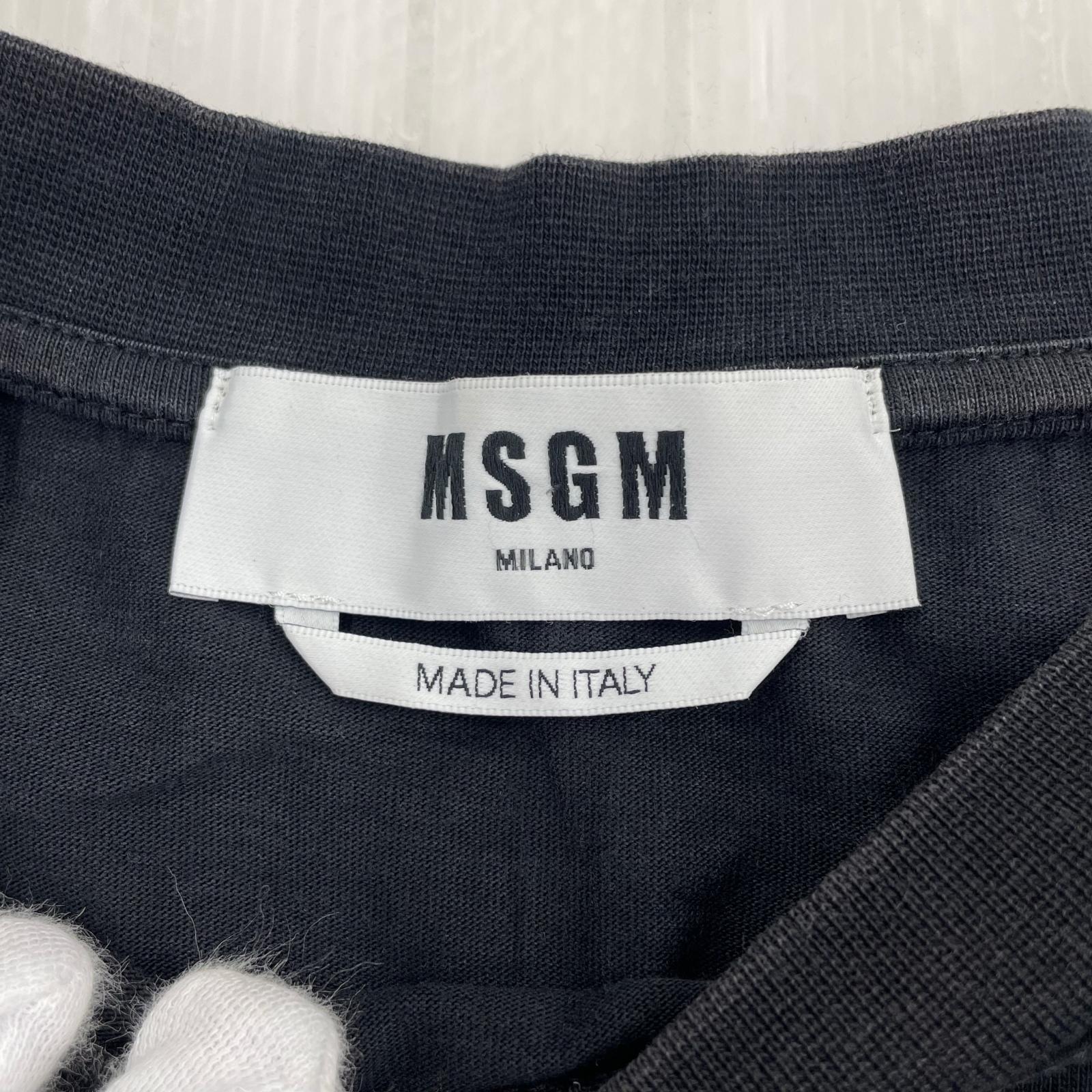 半袖Tシャツ ペイントプリントロゴ 黒 (M) M ブラック