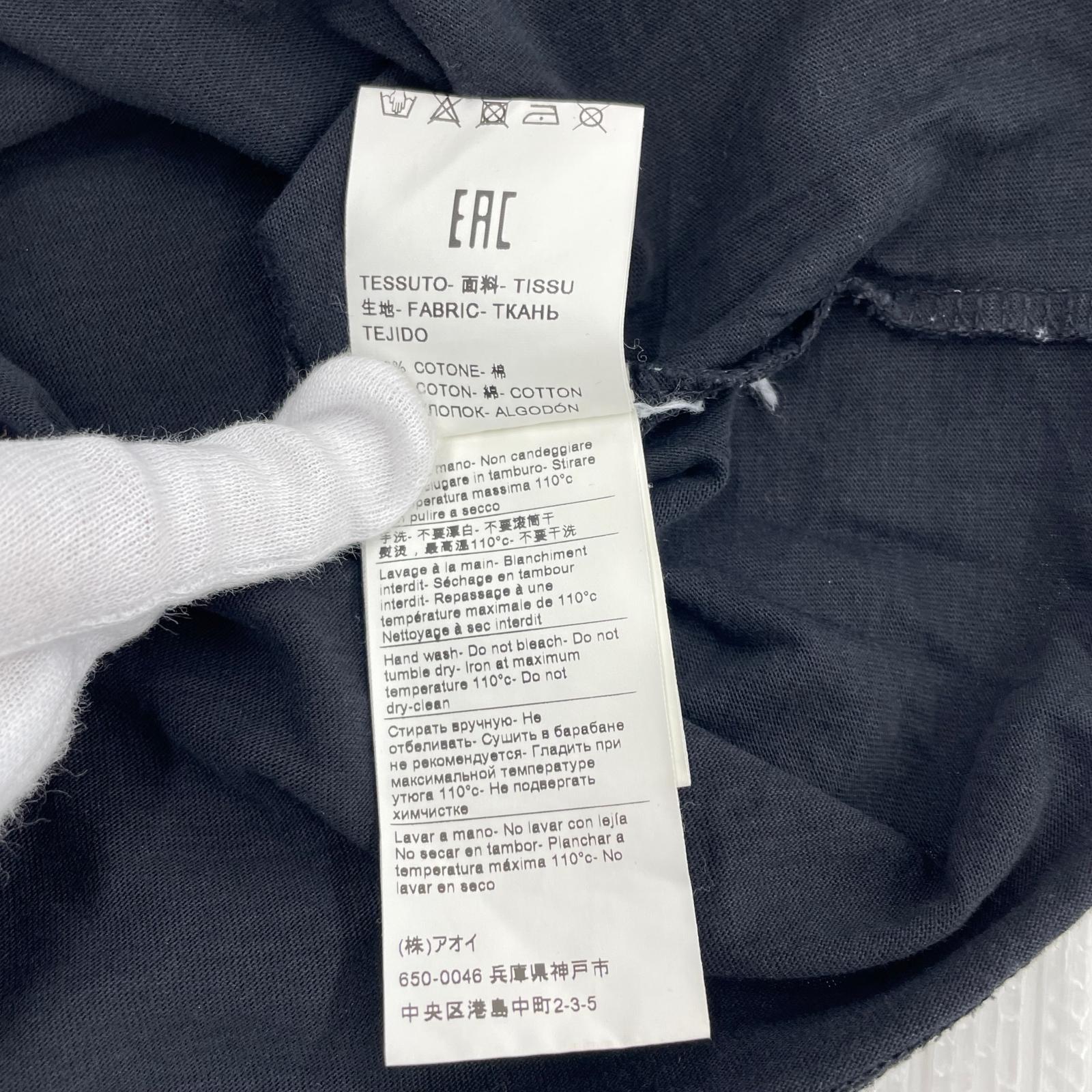 半袖Tシャツ ペイントプリントロゴ 黒 (M) M ブラック