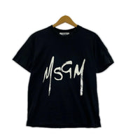 半袖Tシャツ ペイントプリントロゴ 黒 (M) M ブラック