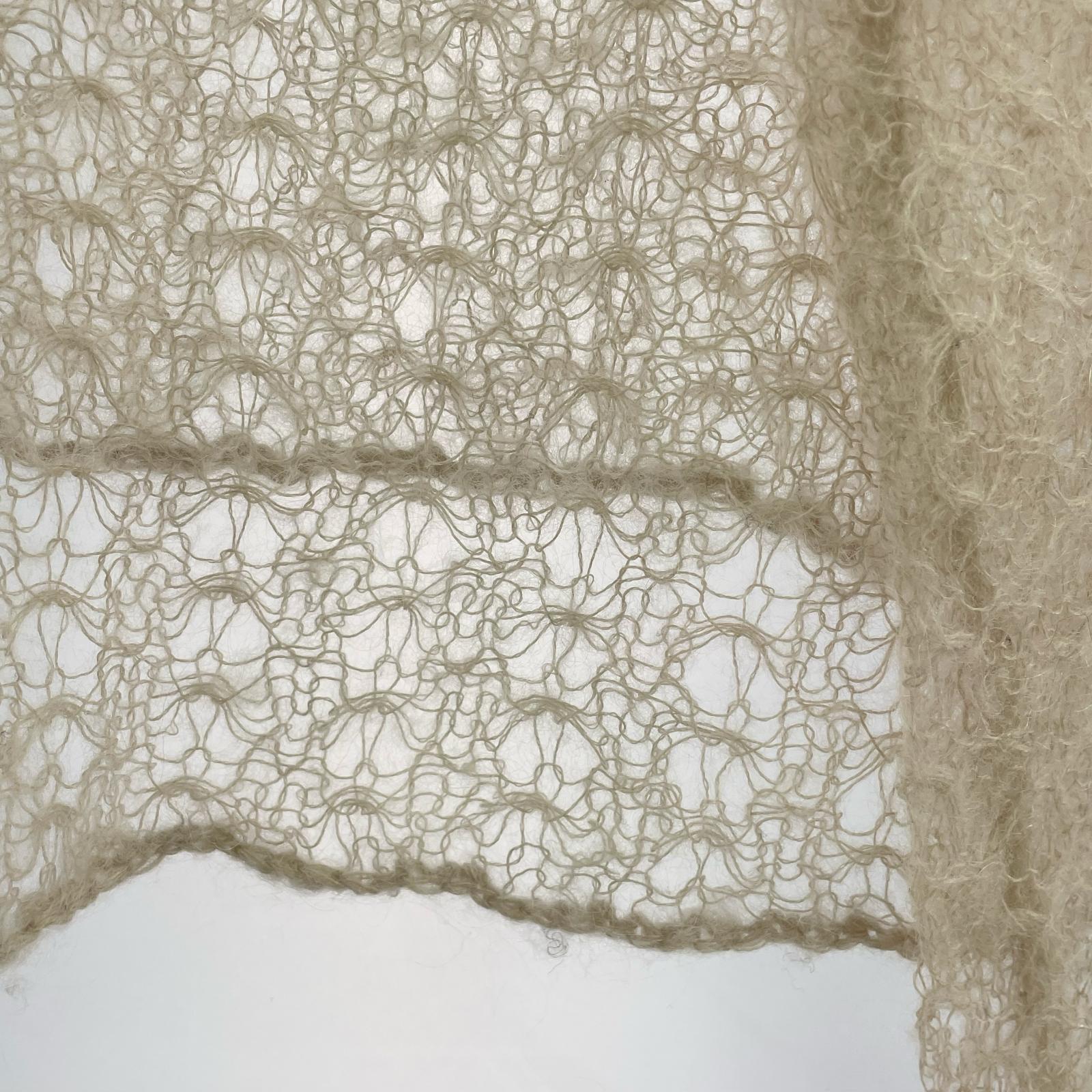 ニット ADAWAS CABLE-KNIT PONCHO ADWS-401-66 (F) ベージュ