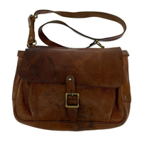 ショルダーバッグ LEATHER POSTMAN SHOULDER BAG ブラウン