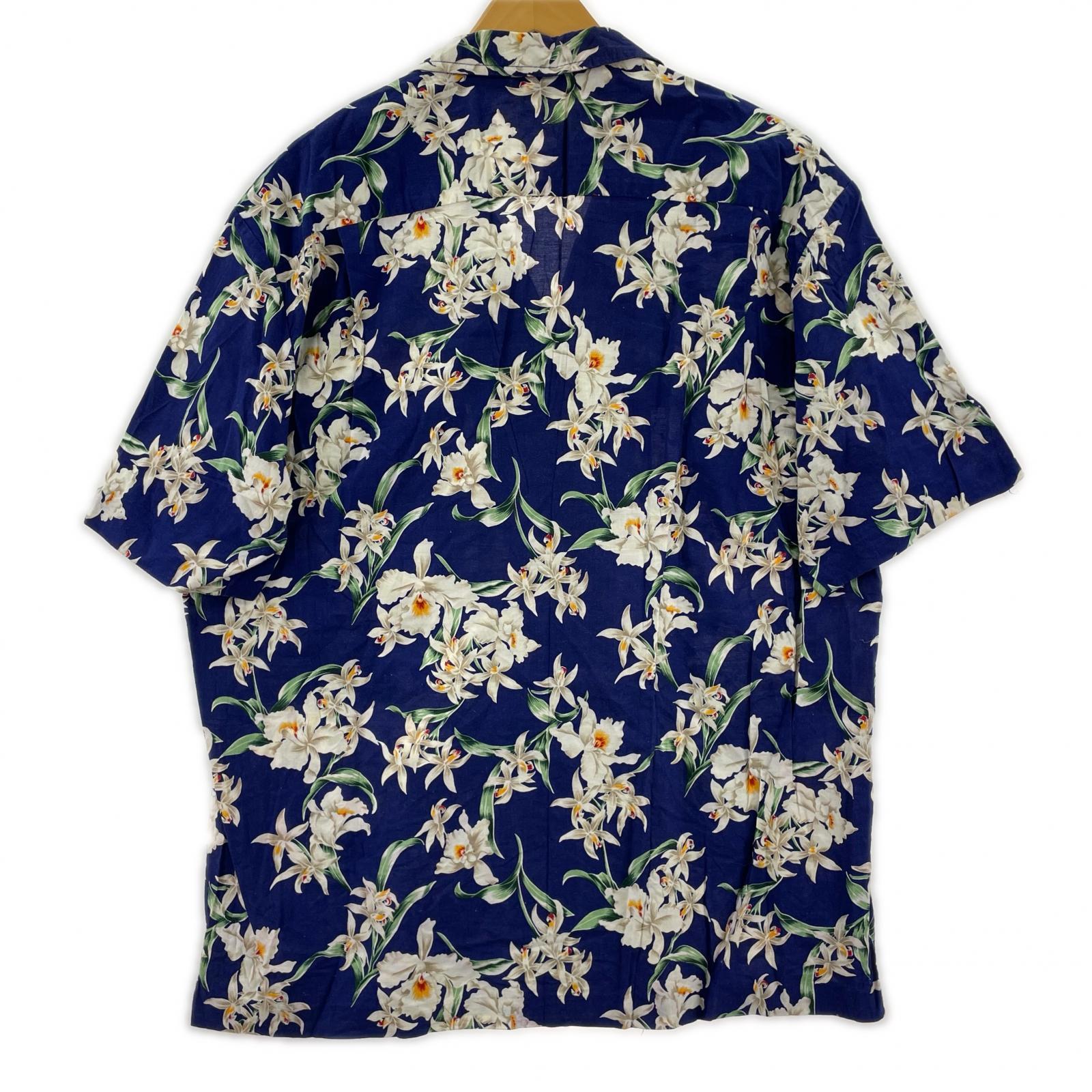 半袖シャツ 70s アロハシャツ ブルー ブルー