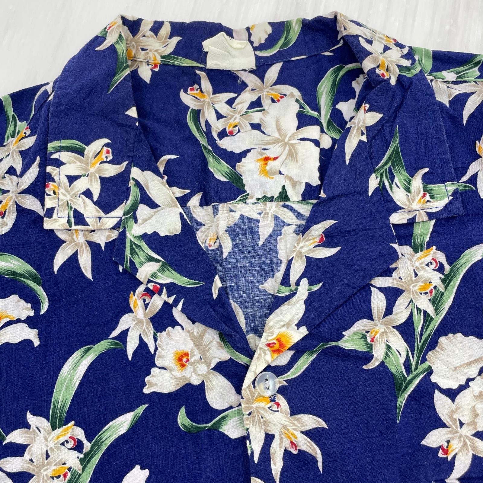 半袖シャツ 70s アロハシャツ ブルー ブルー