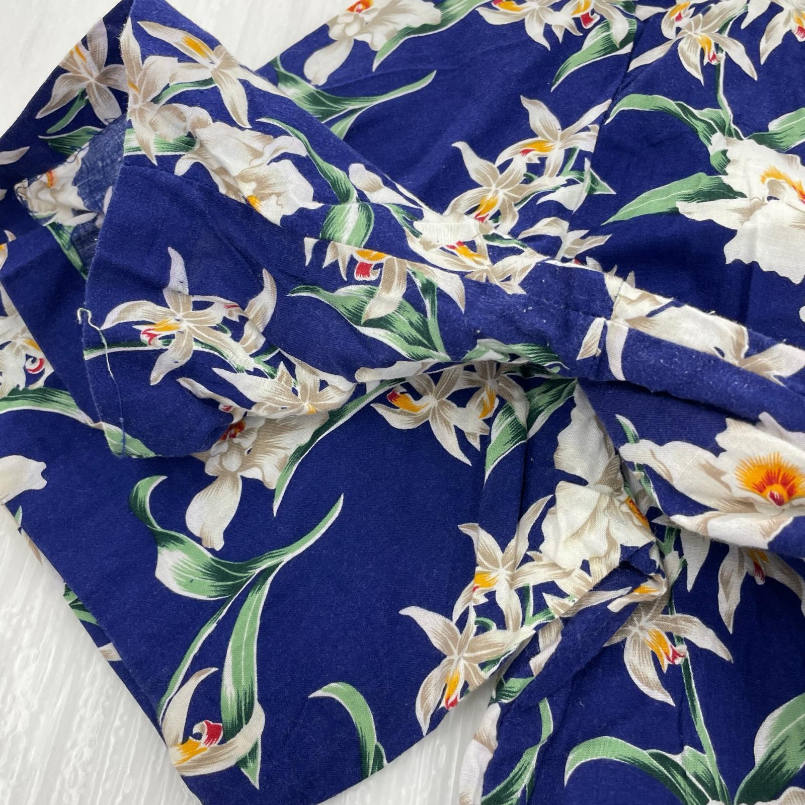 半袖シャツ 70s アロハシャツ ブルー ブルー