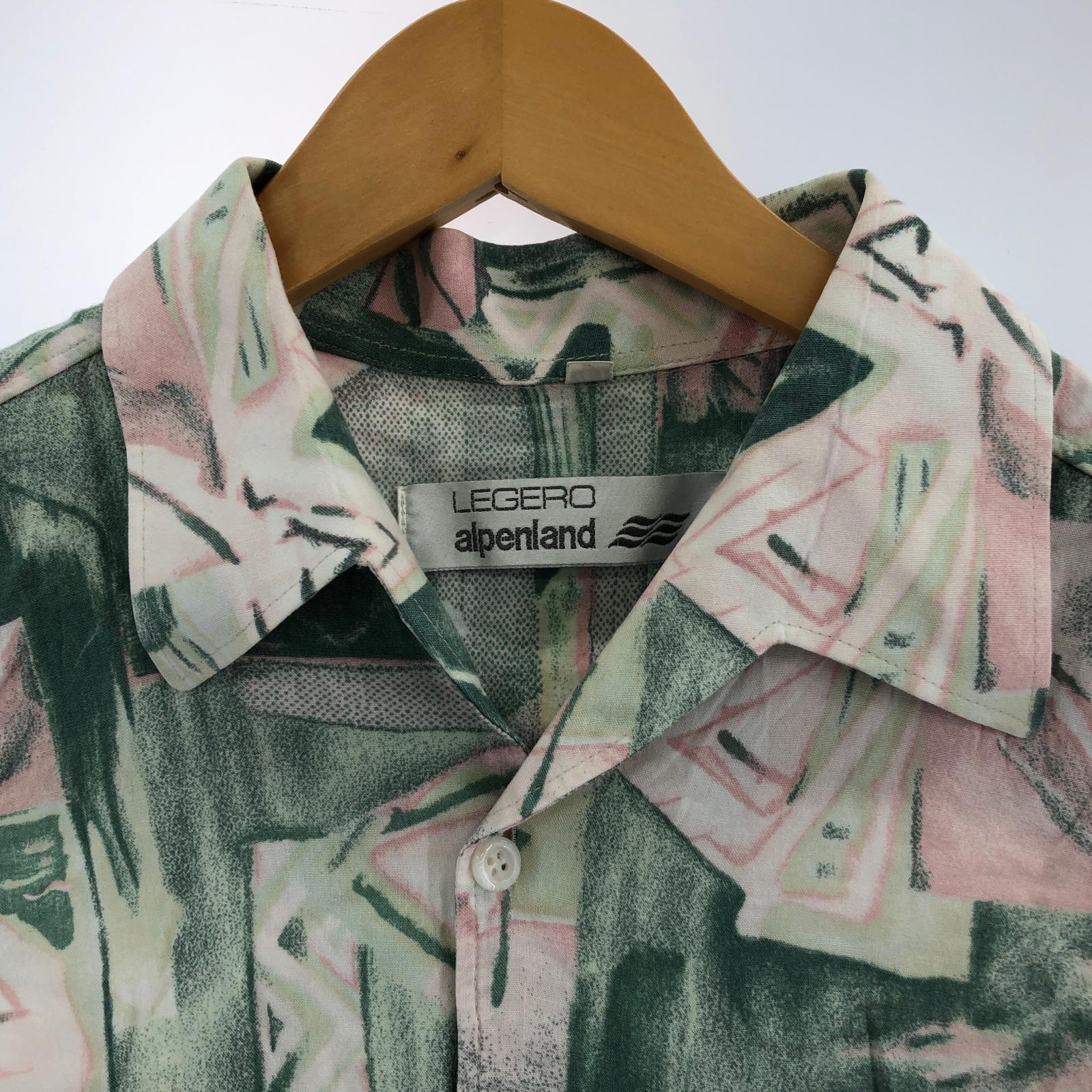 半袖シャツ 70s EURO レーヨン総柄シャツ