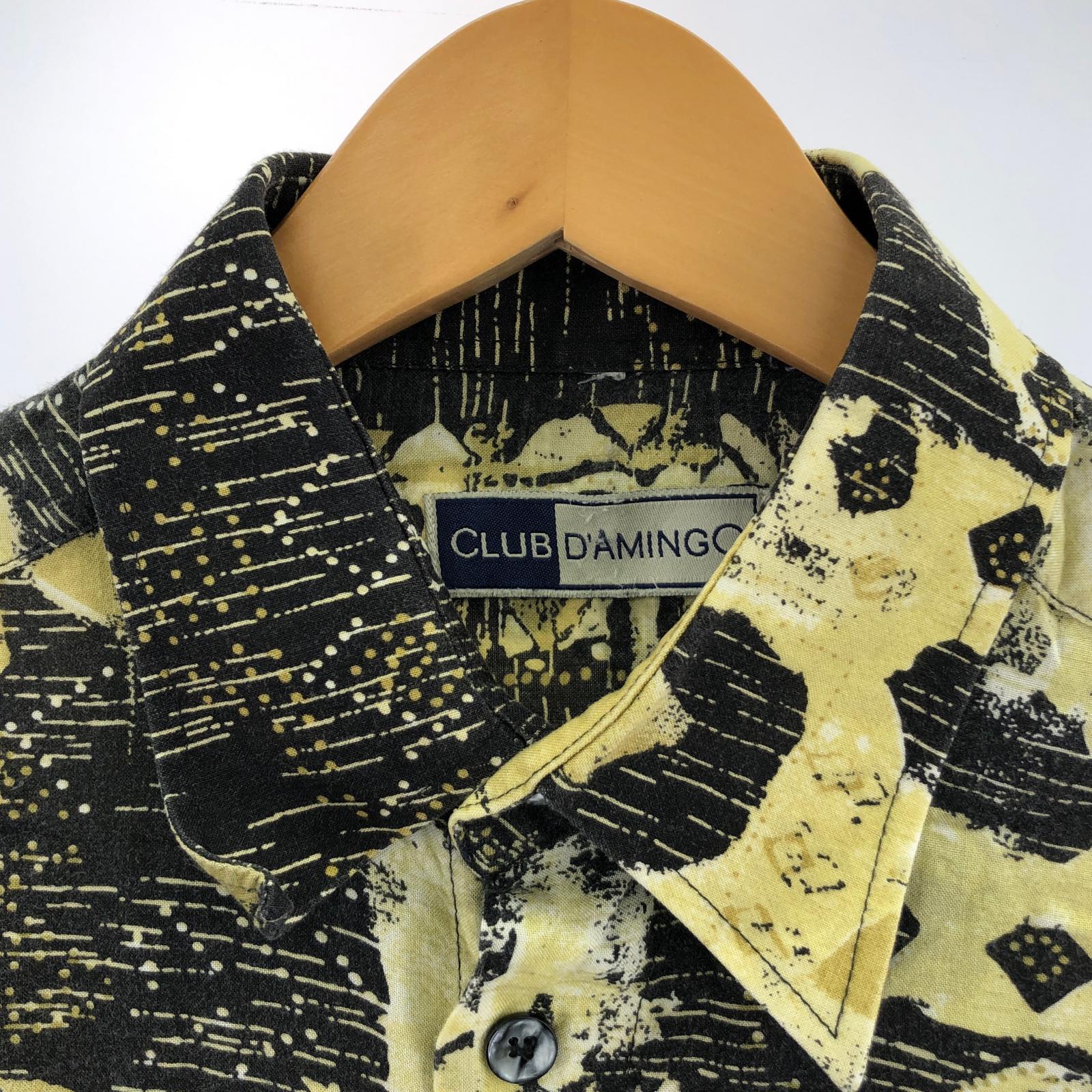 長袖シャツ 80s EURO レーヨン総柄シャツ