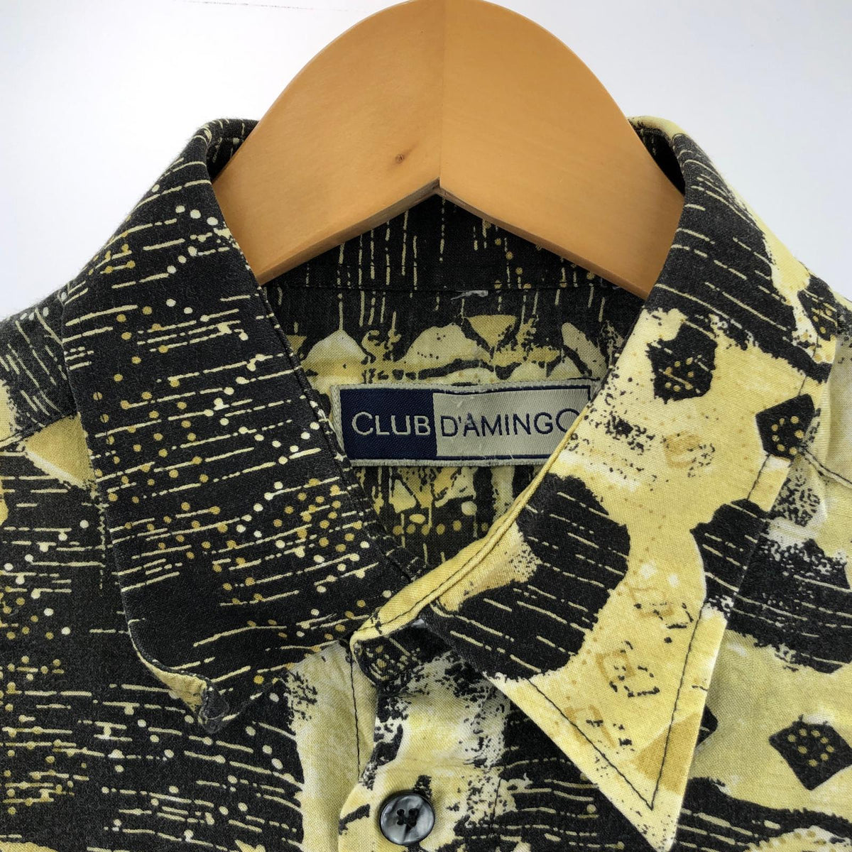 長袖シャツ 80s EURO レーヨン総柄シャツ