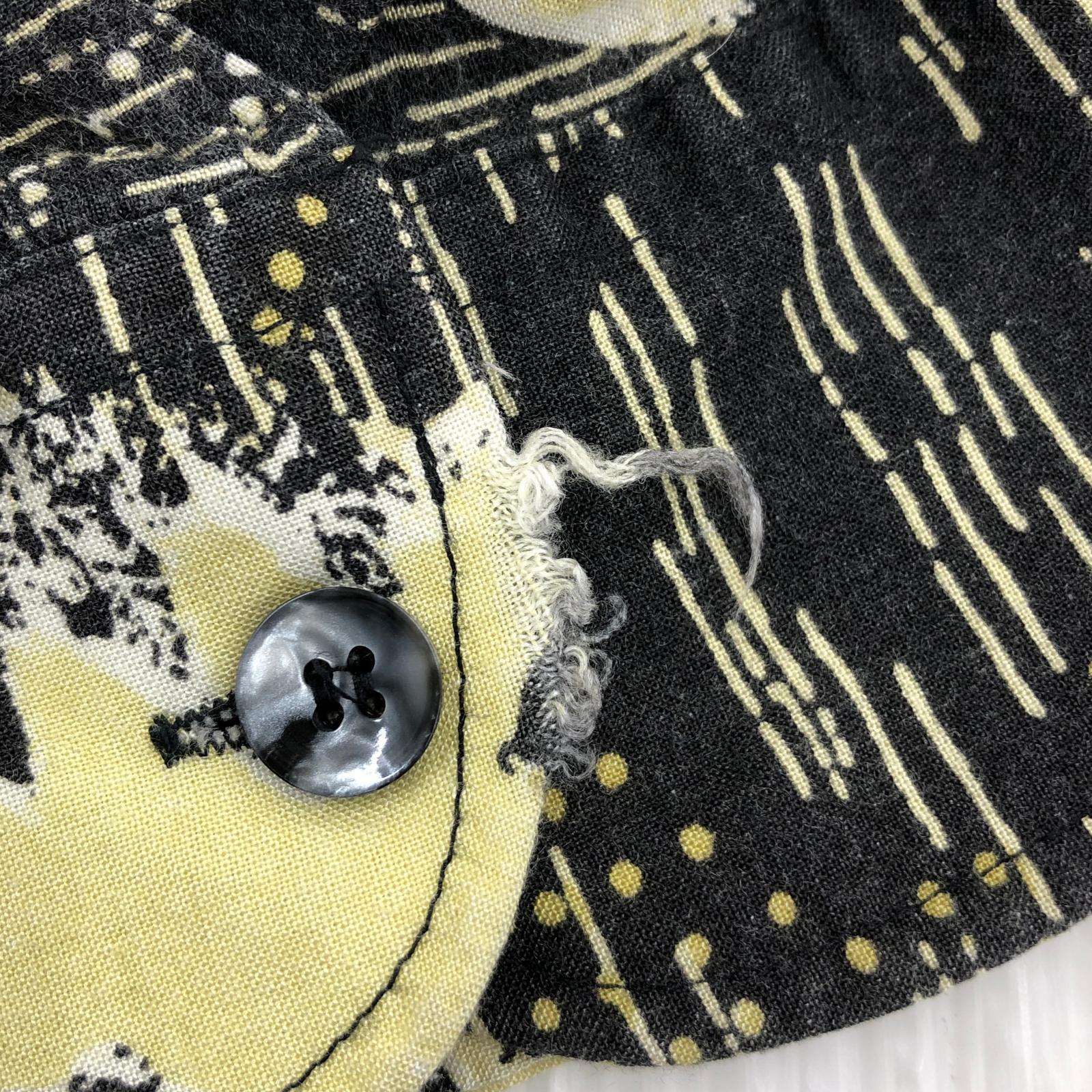 長袖シャツ 80s EURO レーヨン総柄シャツ