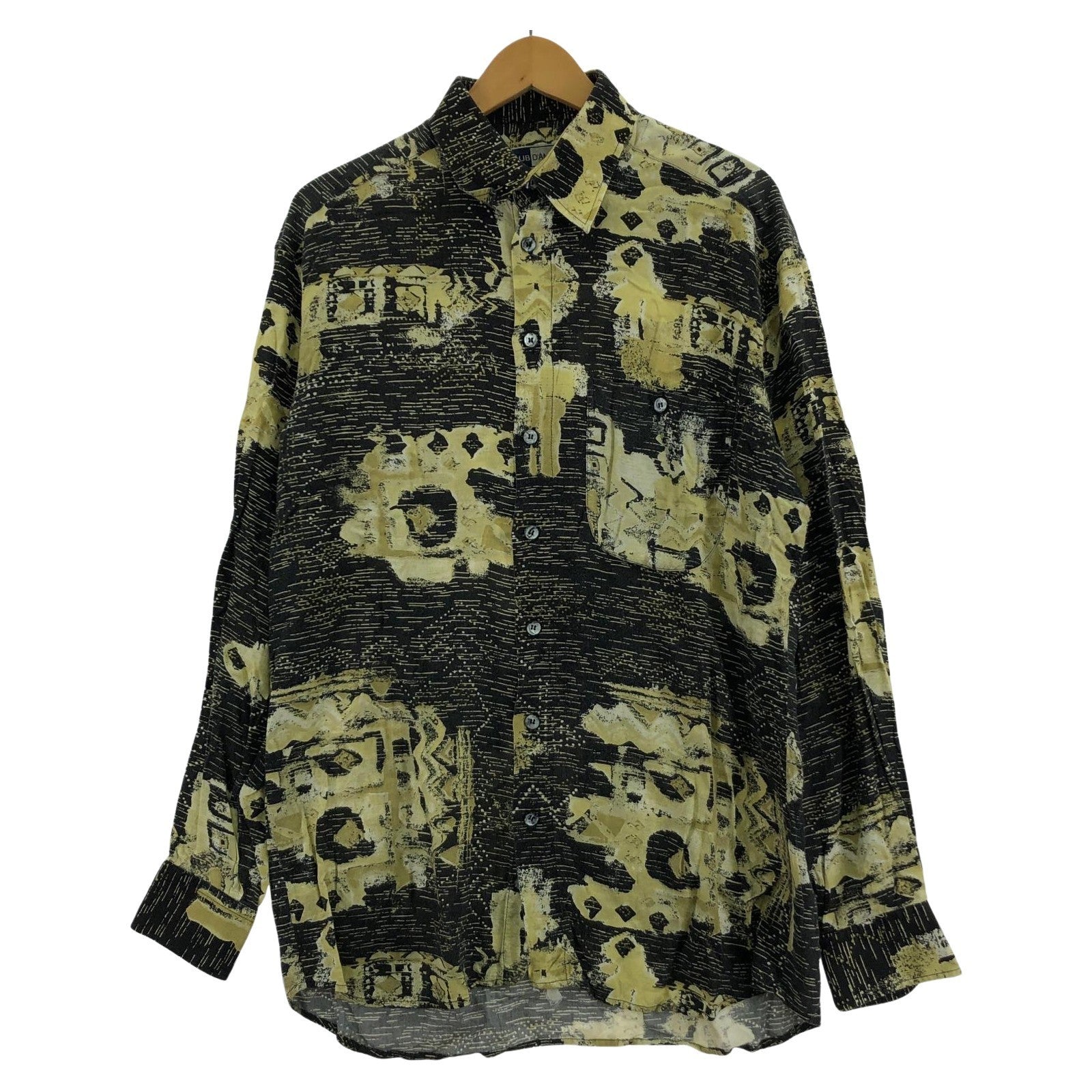 長袖シャツ 80s EURO レーヨン総柄シャツ