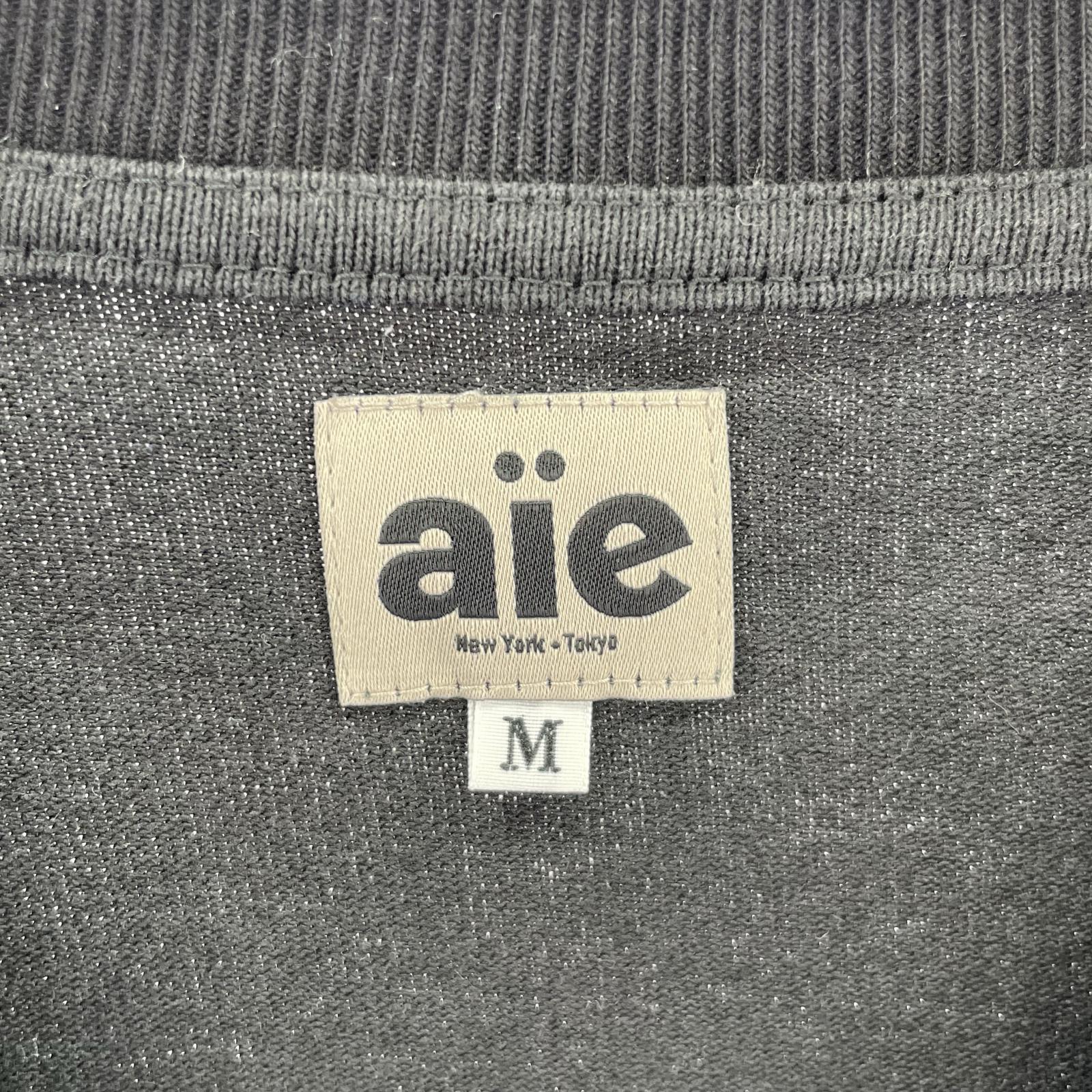 長袖Tシャツ ロゴ刺繍 LSカットソー M ブラック
