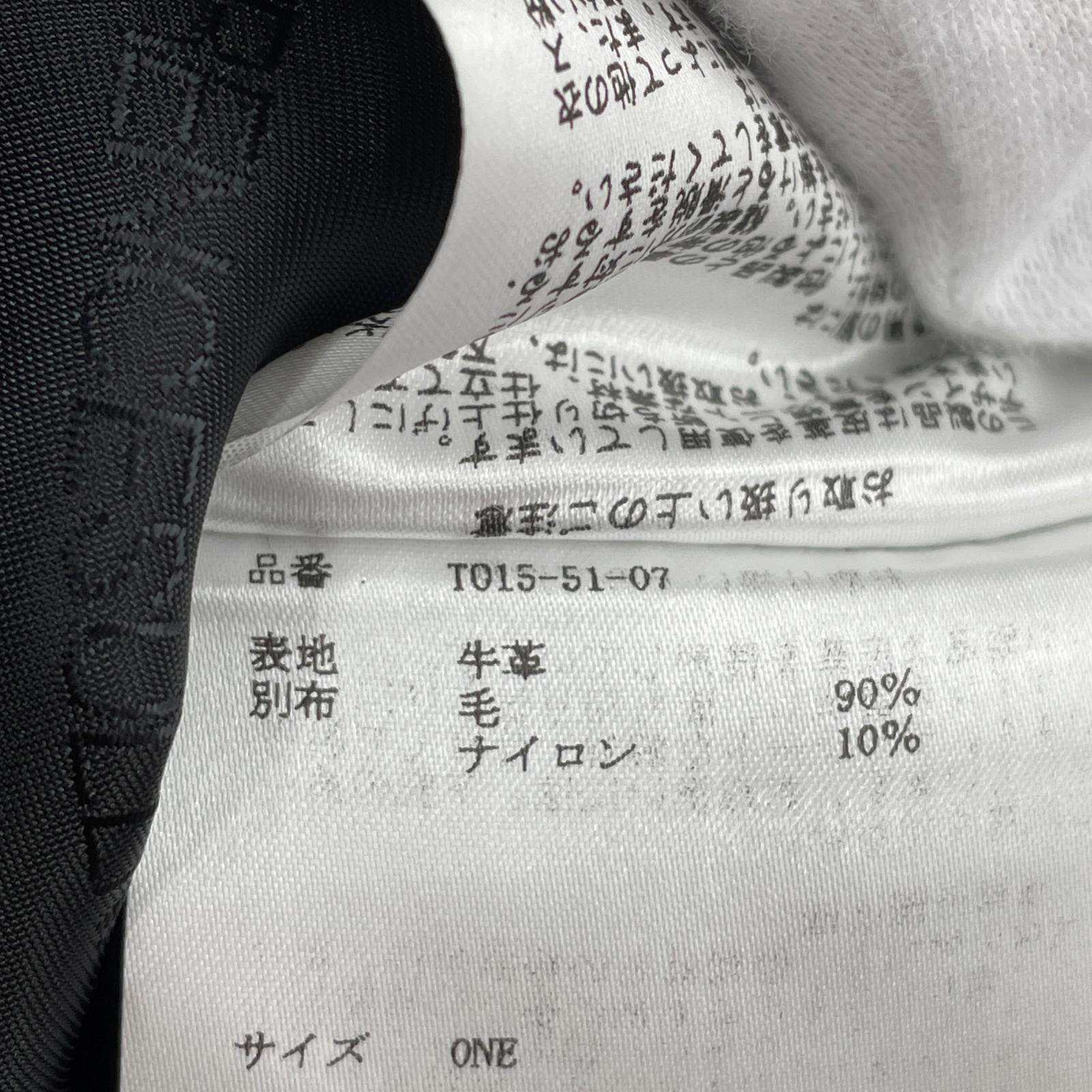その他トップス JOHN LAWRENCE SULLIVAN レザー×ウール ベスト OS ブラウン×グレー