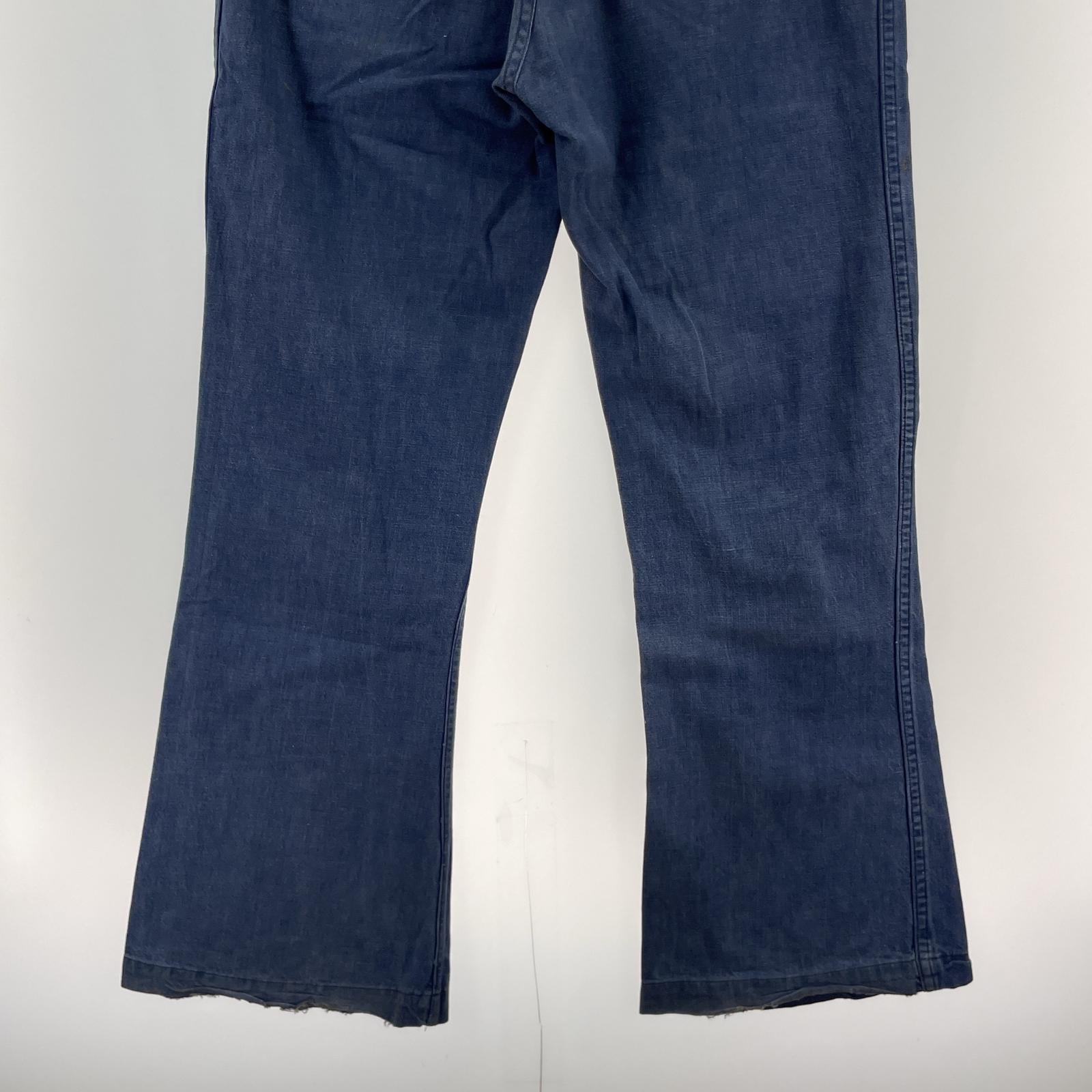 デニムパンツ U.S.NAVY 50s セーラーパンツ ブルー