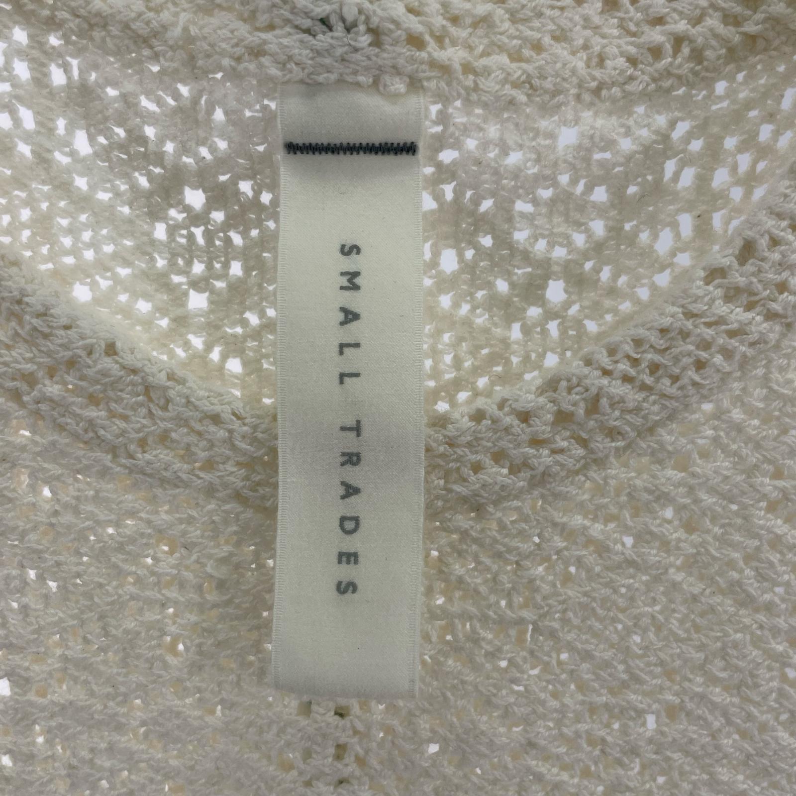 ニット SMALL TRADES レース編みベスト S ホワイト