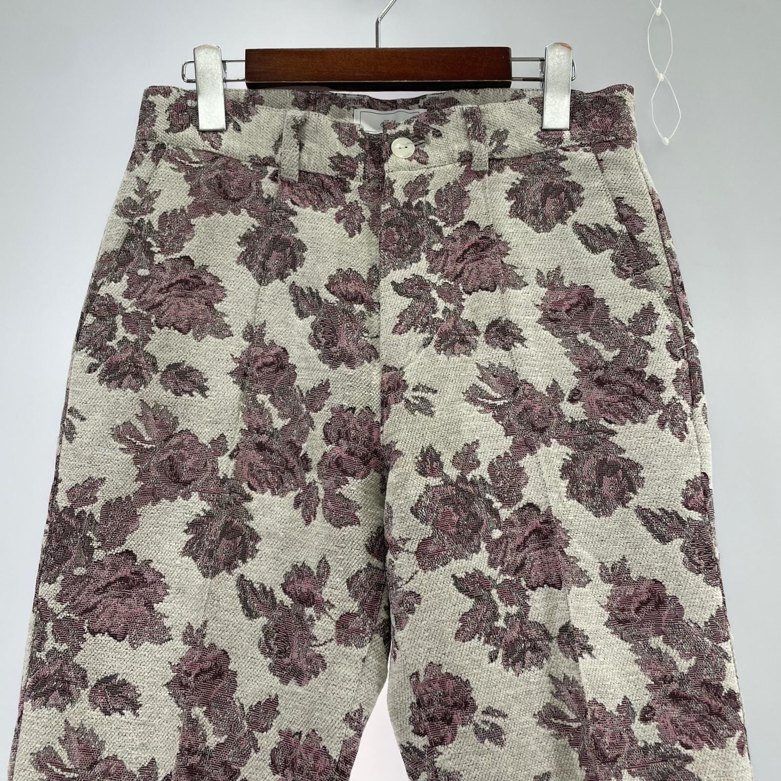 パンツ URIG 花柄センタープレスパンツ 1