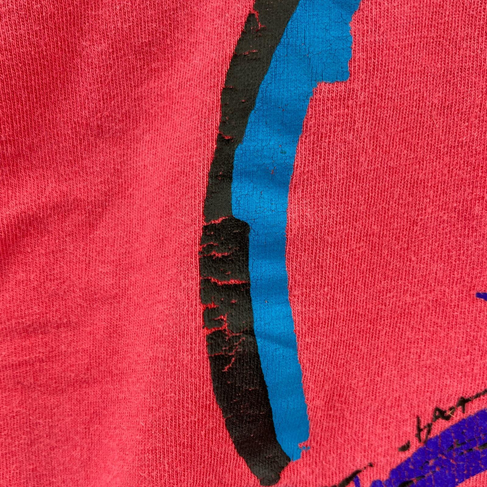 半袖Tシャツ 90s 銀タグ JORDANロゴプリント レッド(L) L レッド