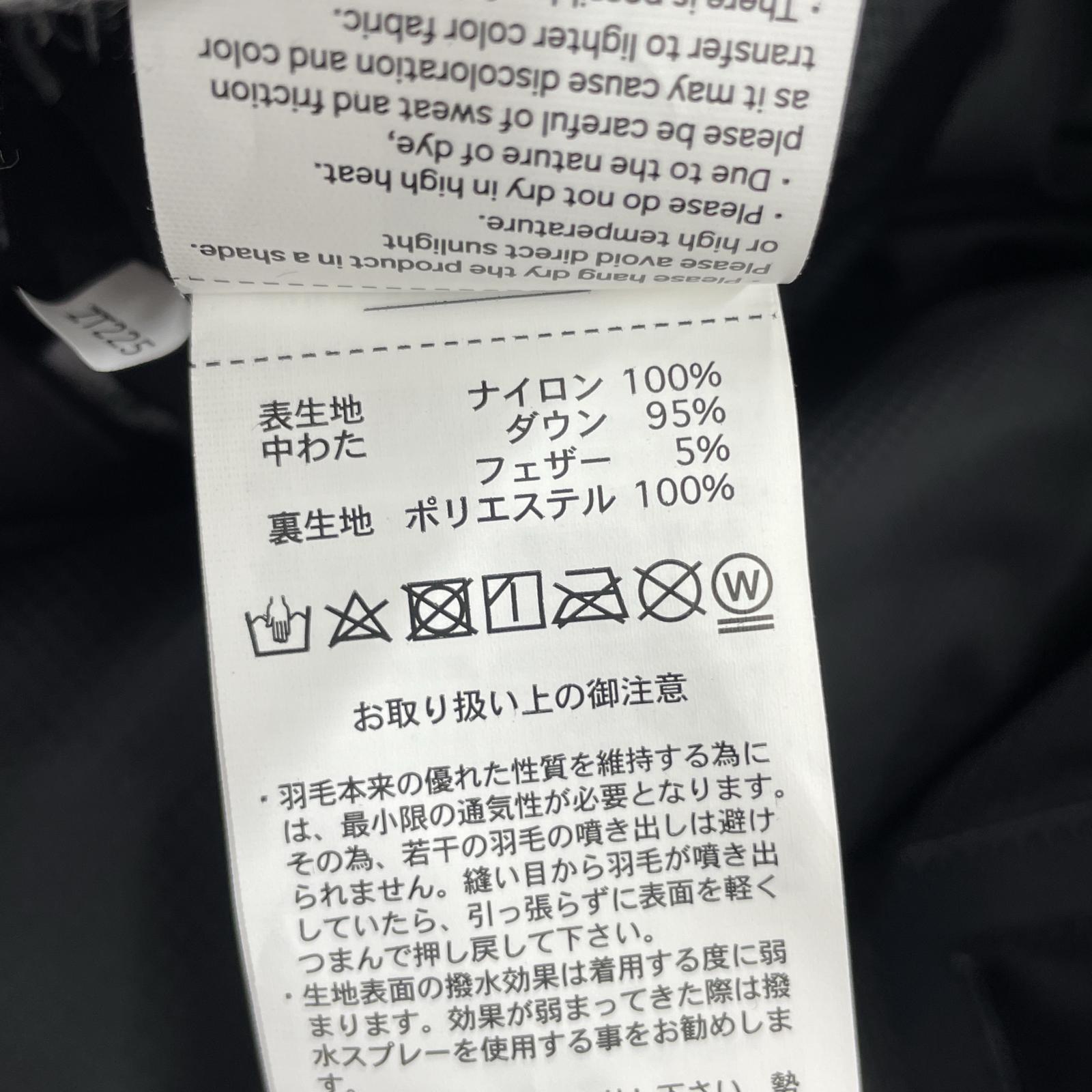 ダウンジャケット TAION EXTRA HOODIE INNER DOWN Black L L ブラック
