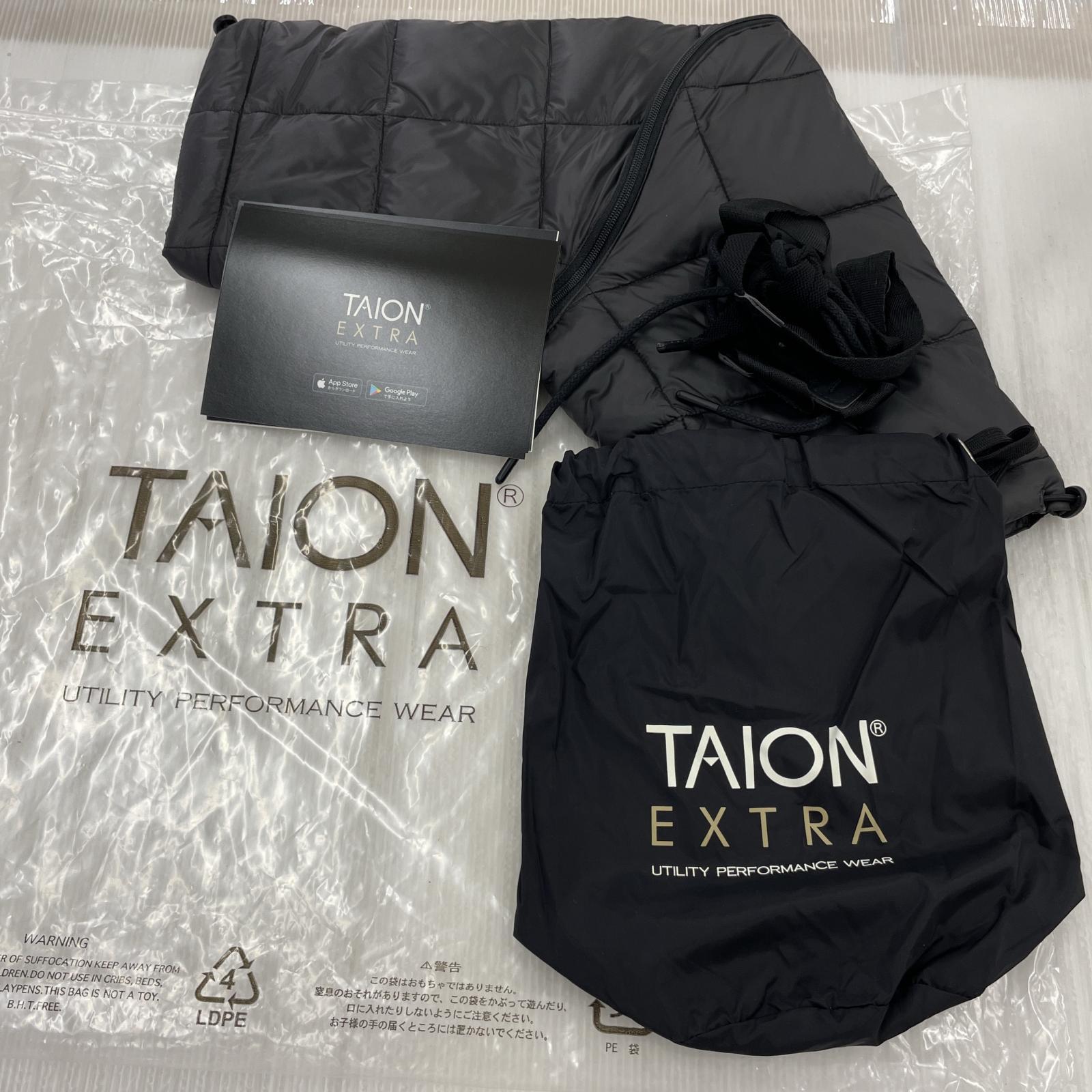ダウンジャケット TAION EXTRA HOODIE INNER DOWN Black S S ブラック