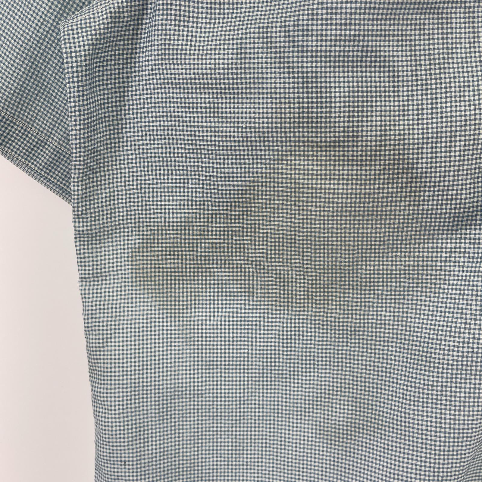 半袖シャツ 90s S/Sチェックシャツ ブルー系 L L