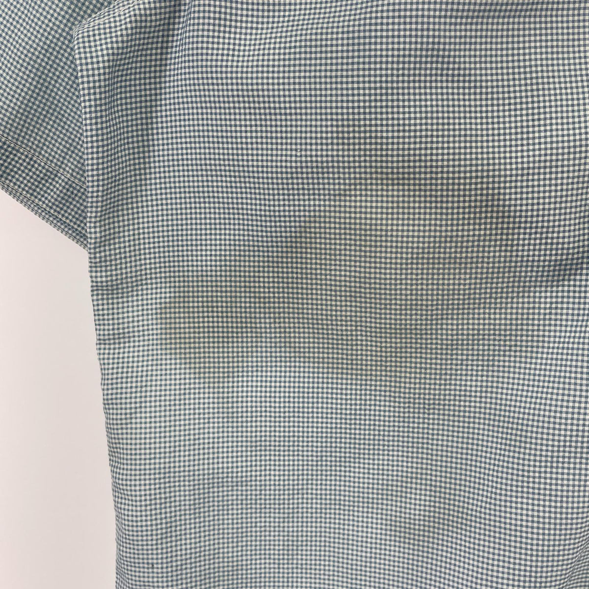 半袖シャツ 90s S/Sチェックシャツ ブルー系 L L