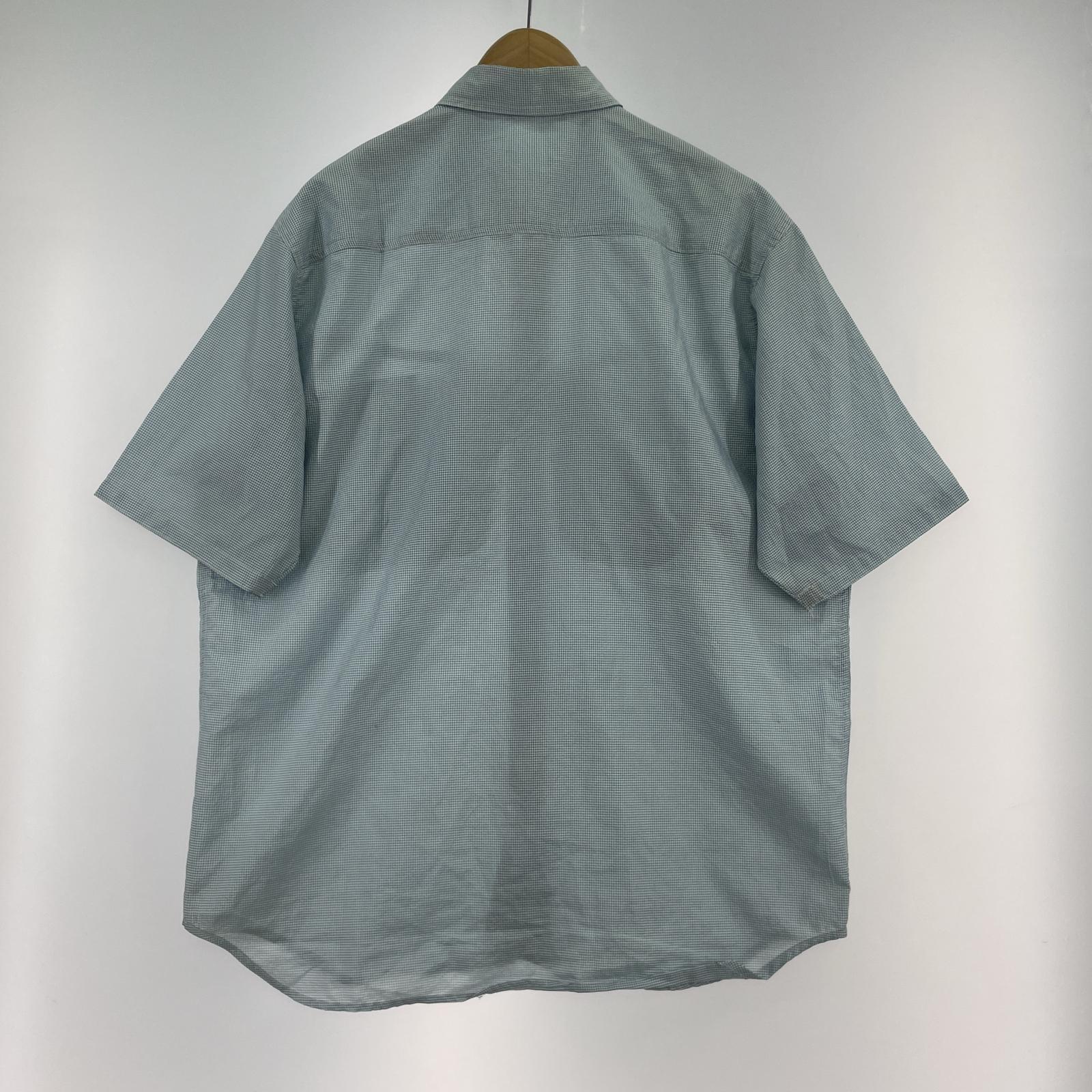 半袖シャツ 90s S/Sチェックシャツ ブルー系 L L