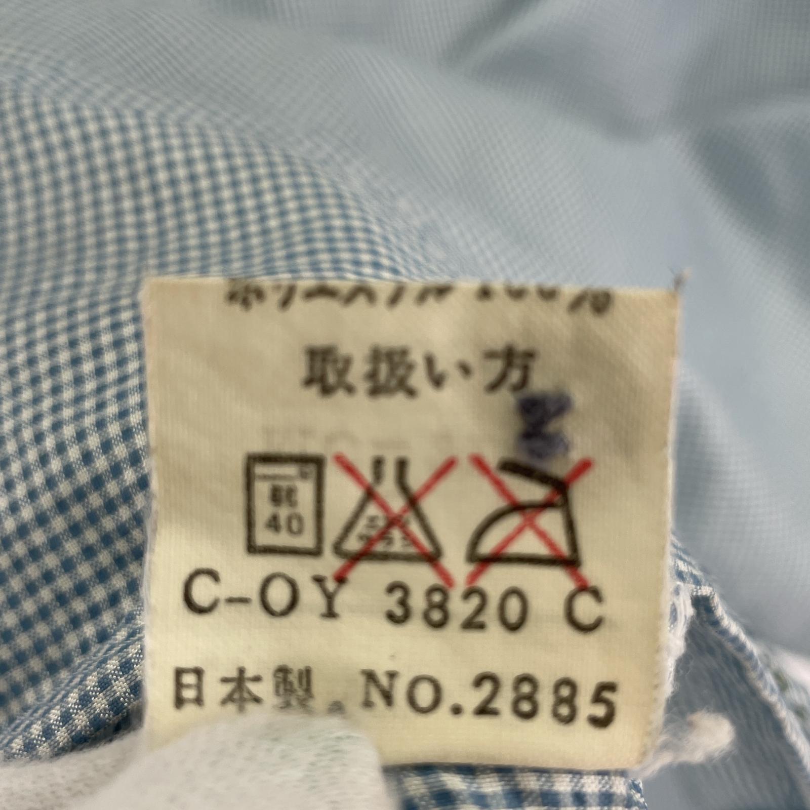 半袖シャツ 90s S/Sチェックシャツ ブルー系 L L
