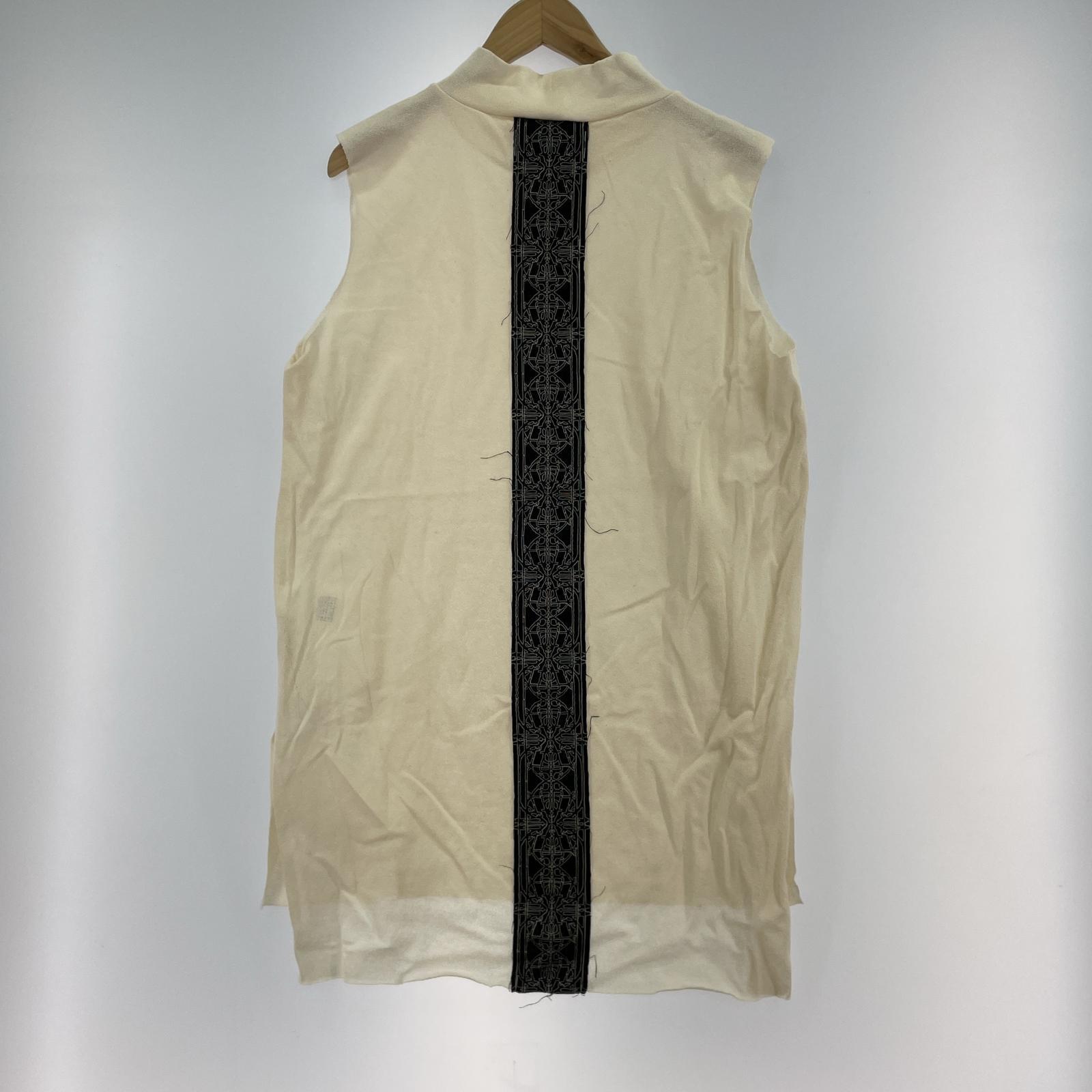 タンクトップ 24ss back embroidery sleeveless pullover ベージュ