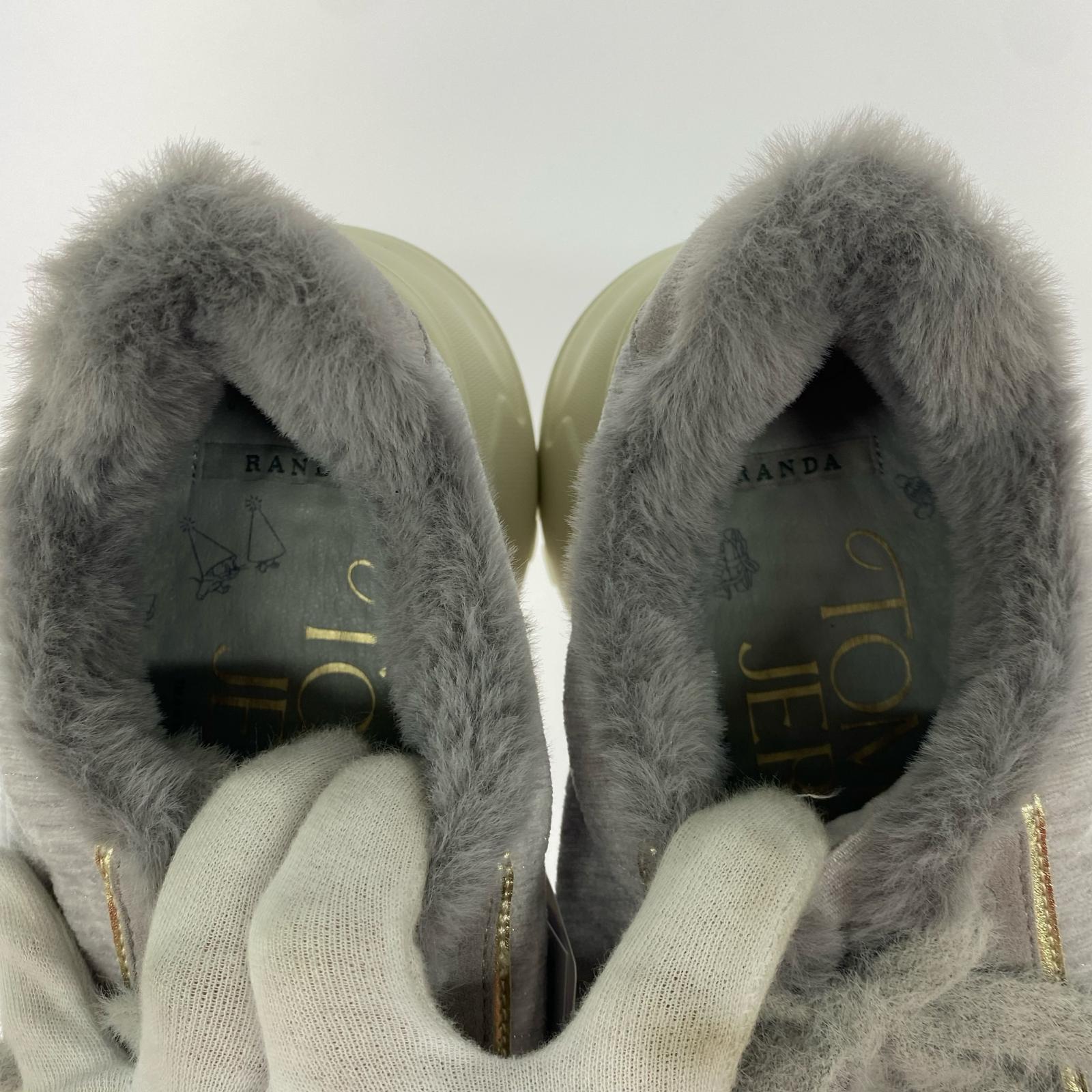スニーカー TOM and JERRY ファーデザインスニーカー AH36154J LL グレー