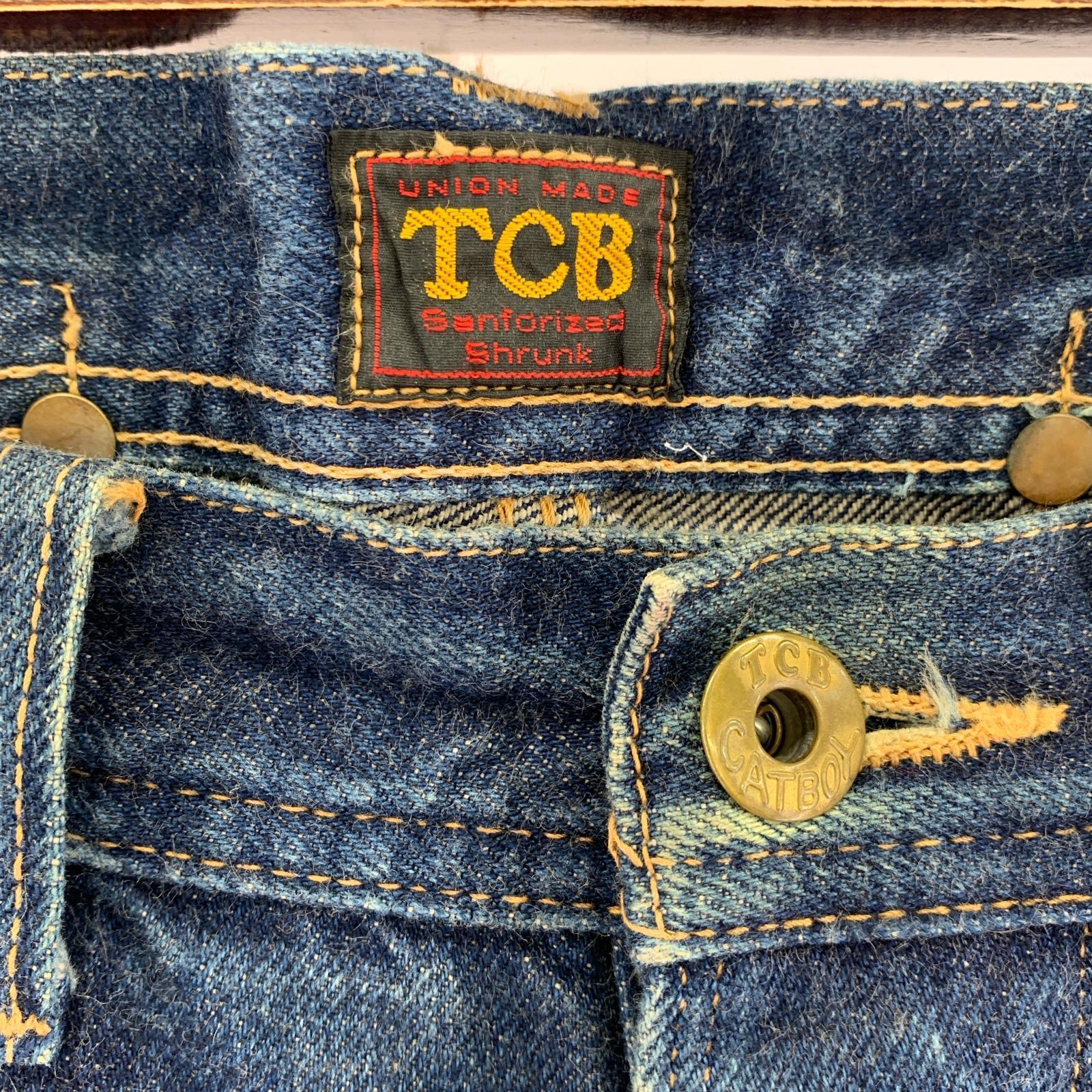 デニムパンツ TCB CATBOY JEANS W33 ブルー