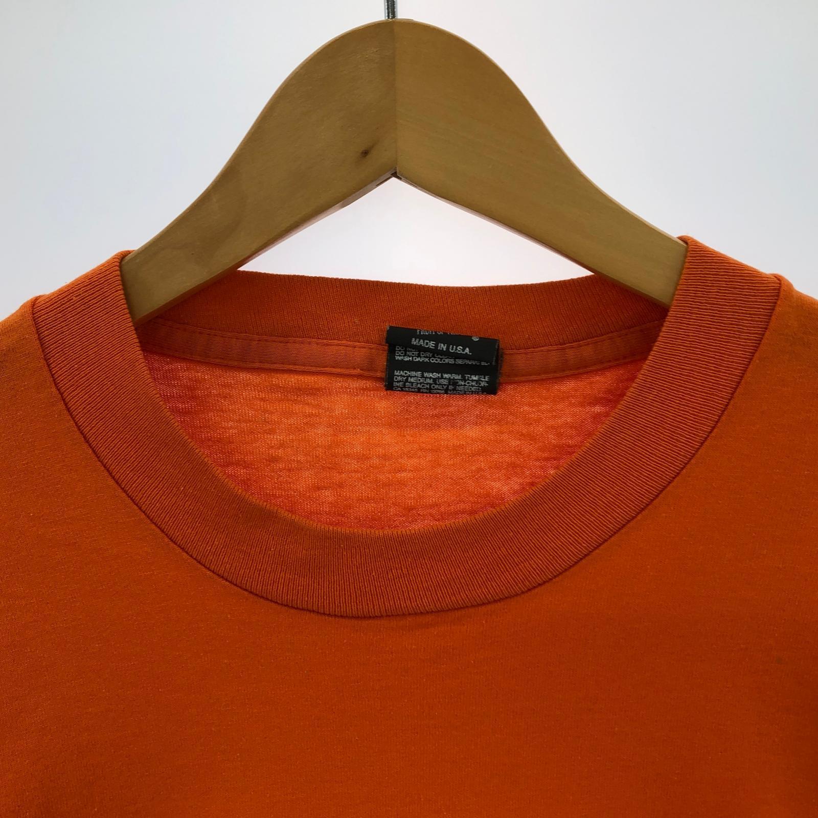 半袖Tシャツ 90s USA製 RIVERSIDE RECREATION Tee オレンジ S オレンジ