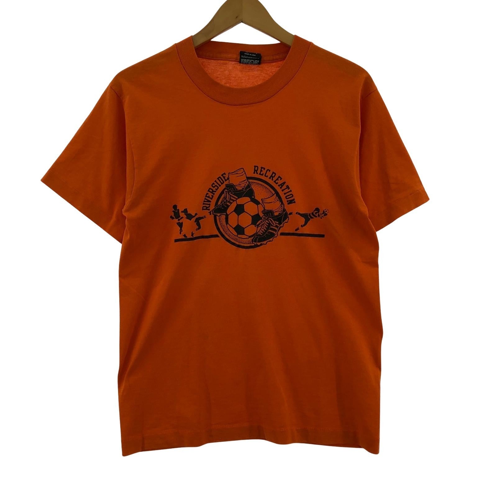 半袖Tシャツ 90s USA製 RIVERSIDE RECREATION Tee オレンジ S オレンジ