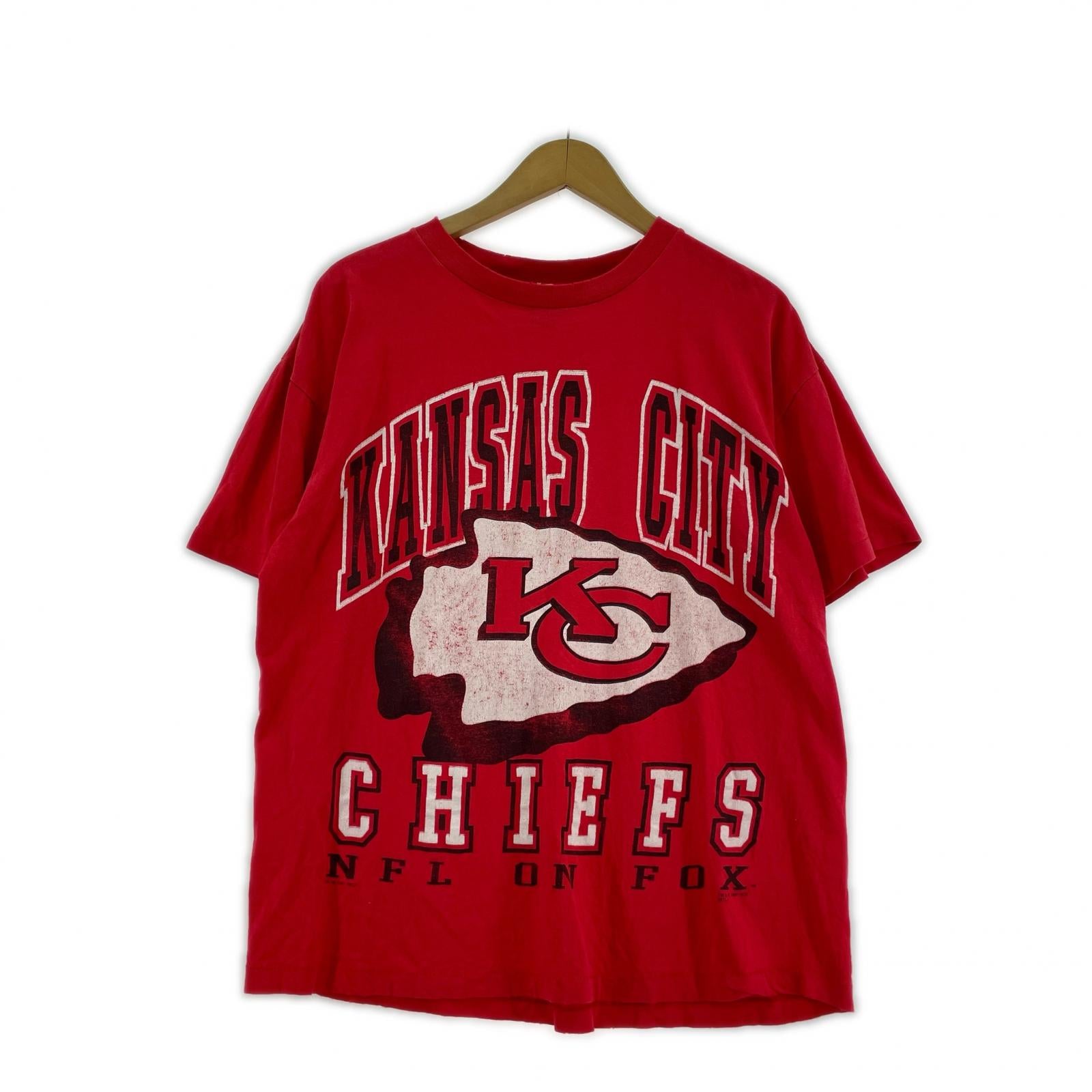 半袖Tシャツ NFL ON FOX SizeL 90s 赤 レッド