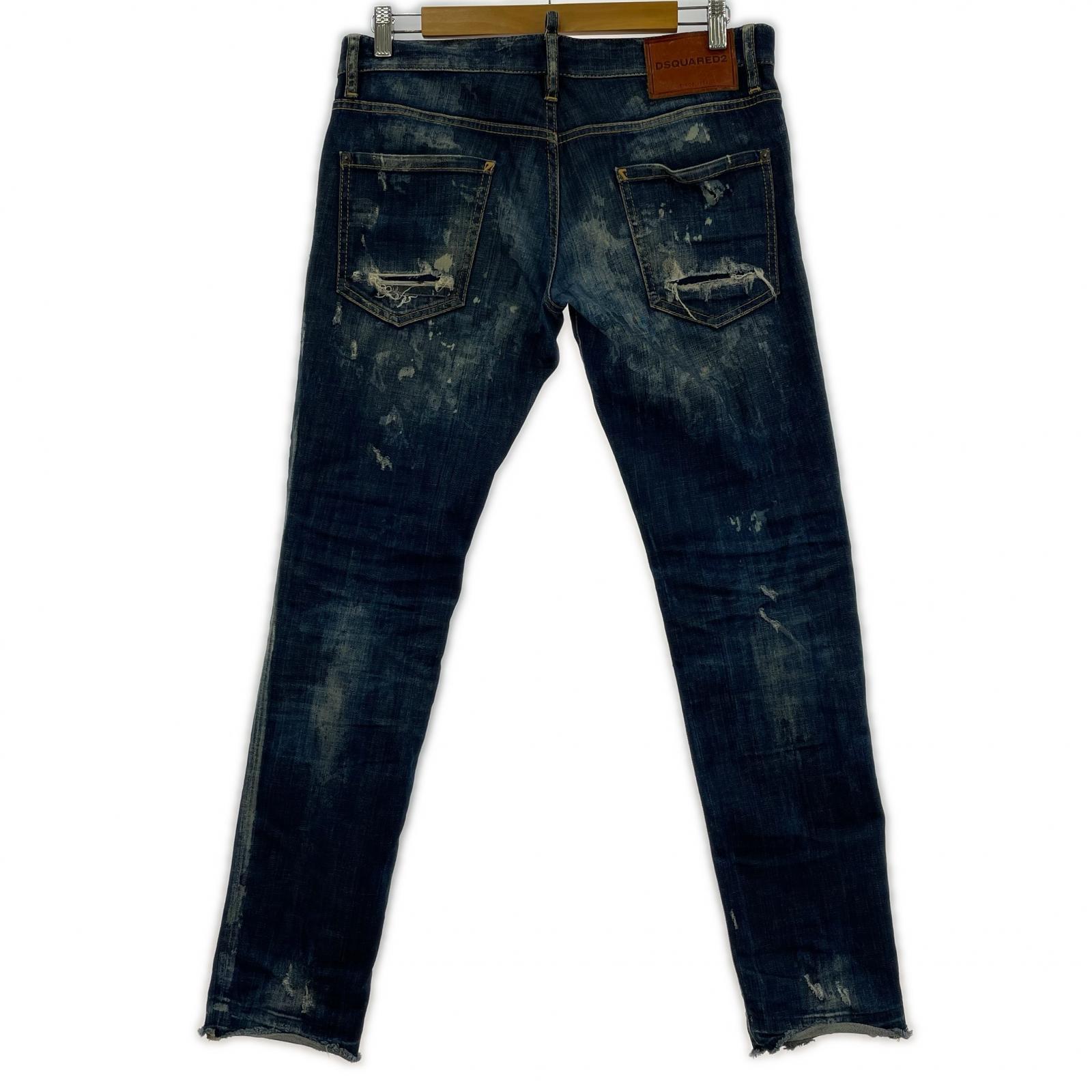 デニムパンツ ダメージスキニーデニム/48/S74LB0104 S30342 48 ネイビー