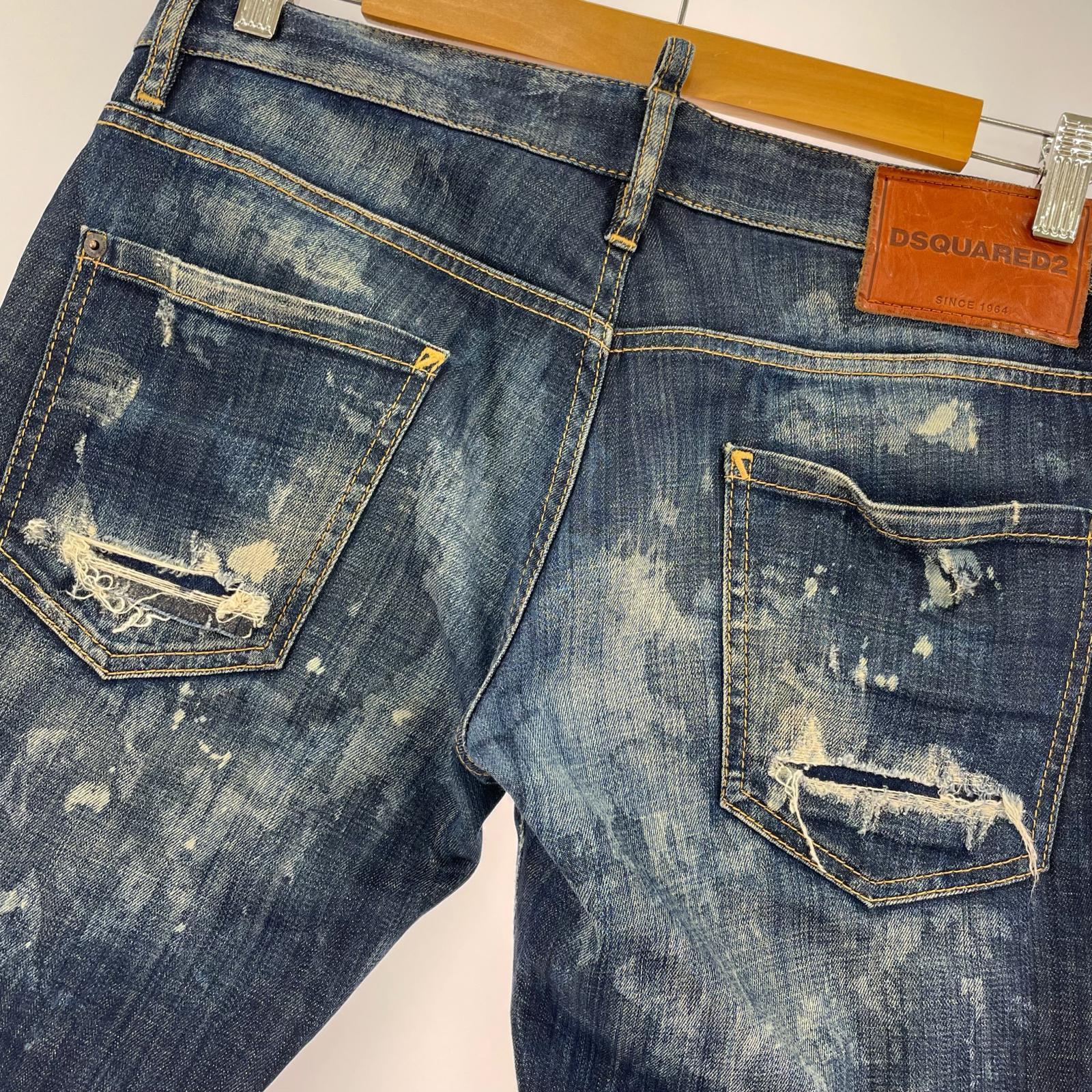 デニムパンツ ダメージスキニーデニム/48/S74LB0104 S30342 48 ネイビー