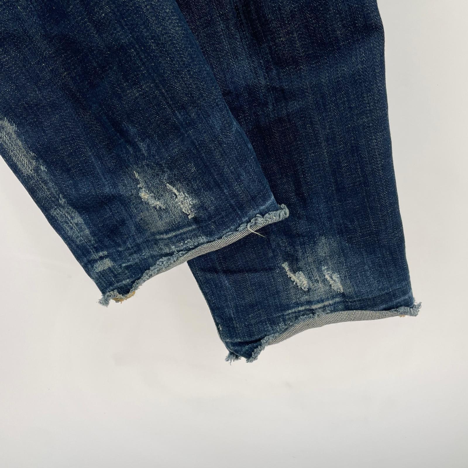デニムパンツ ダメージスキニーデニム/48/S74LB0104 S30342 48 ネイビー