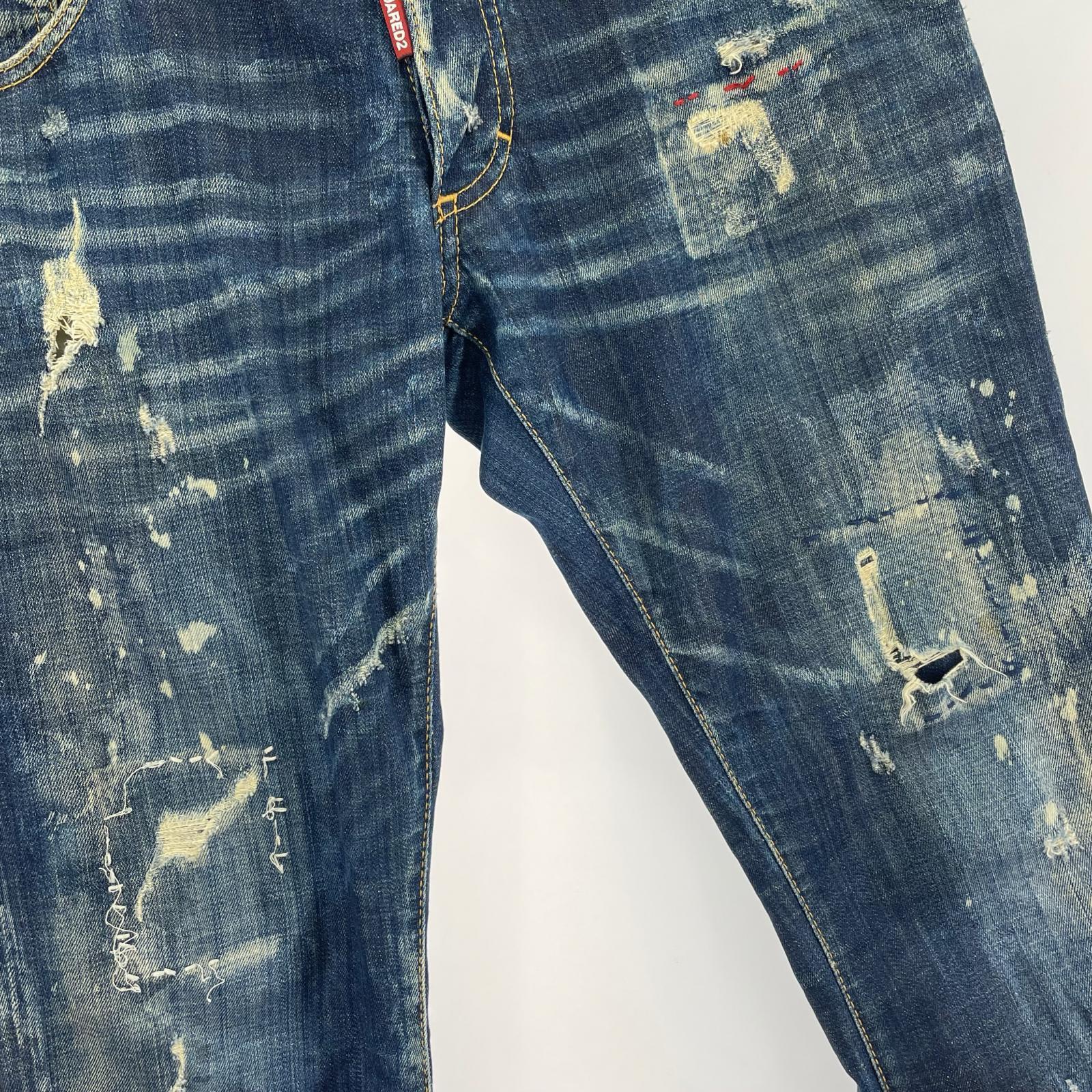 デニムパンツ ダメージスキニーデニム/48/S74LB0104 S30342 48 ネイビー