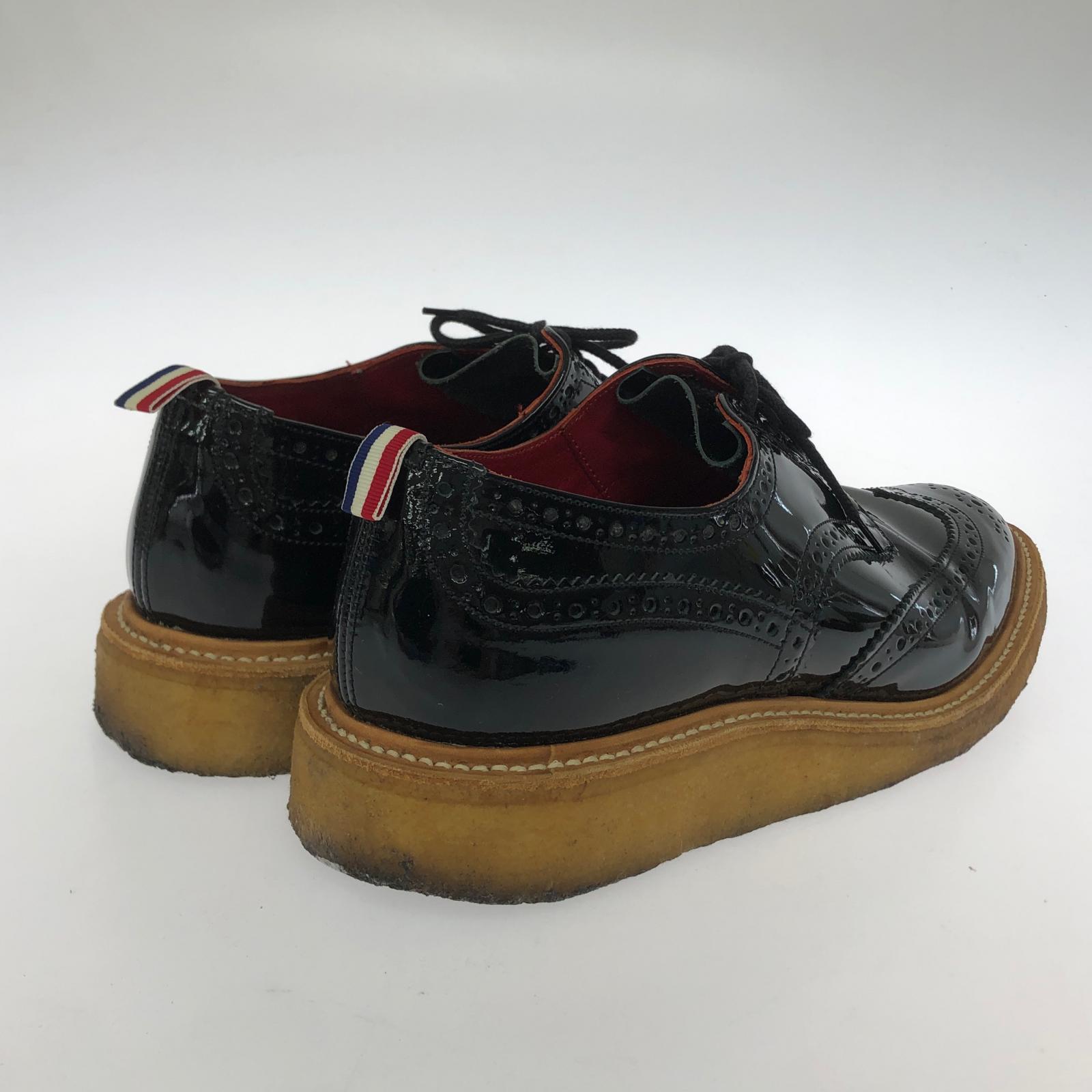 シューズ ×SEVESKIG パテントレザー ウィングチップ 黒 UK10 ブラック