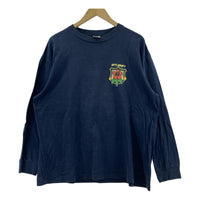 長袖Tシャツ USA製 バックプリント sizeM ネイビー M ネイビー