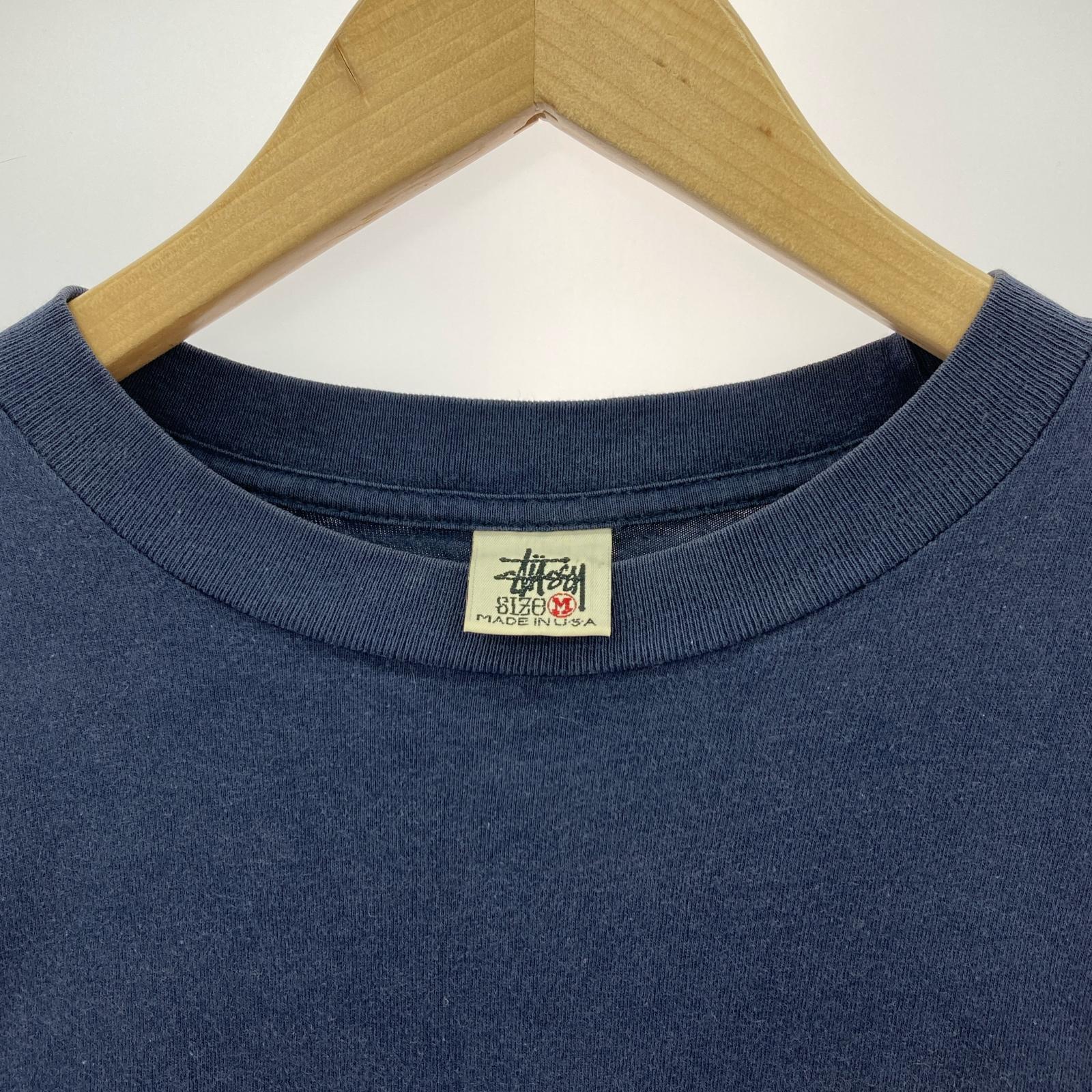 長袖Tシャツ USA製 バックプリント sizeM ネイビー M ネイビー