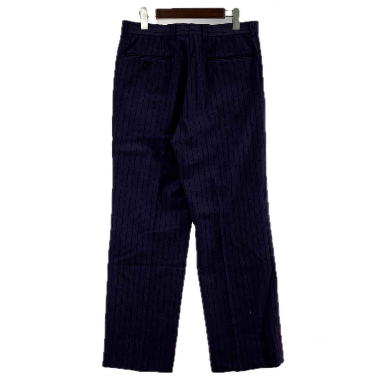 パンツ 19AW Chalk Stripe Straight Trousers 2 パープル