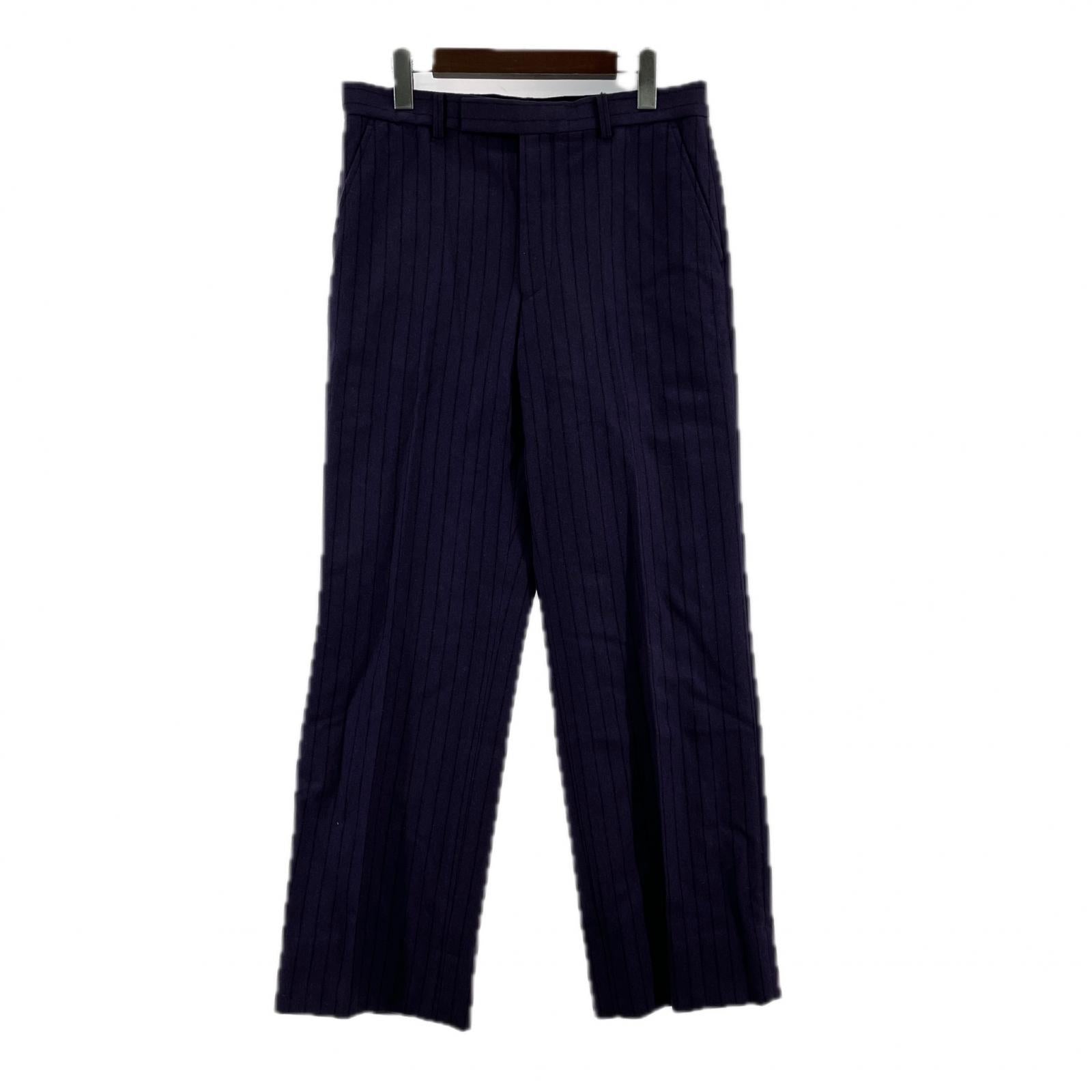 パンツ 19AW Chalk Stripe Straight Trousers 2 パープル