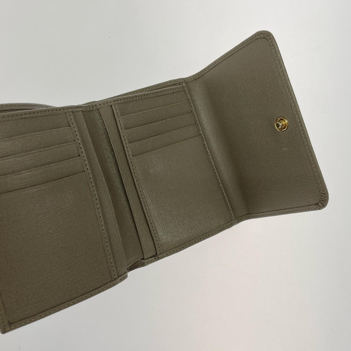 コンパクトウォレット 三つ折り財布 グレー グレー
